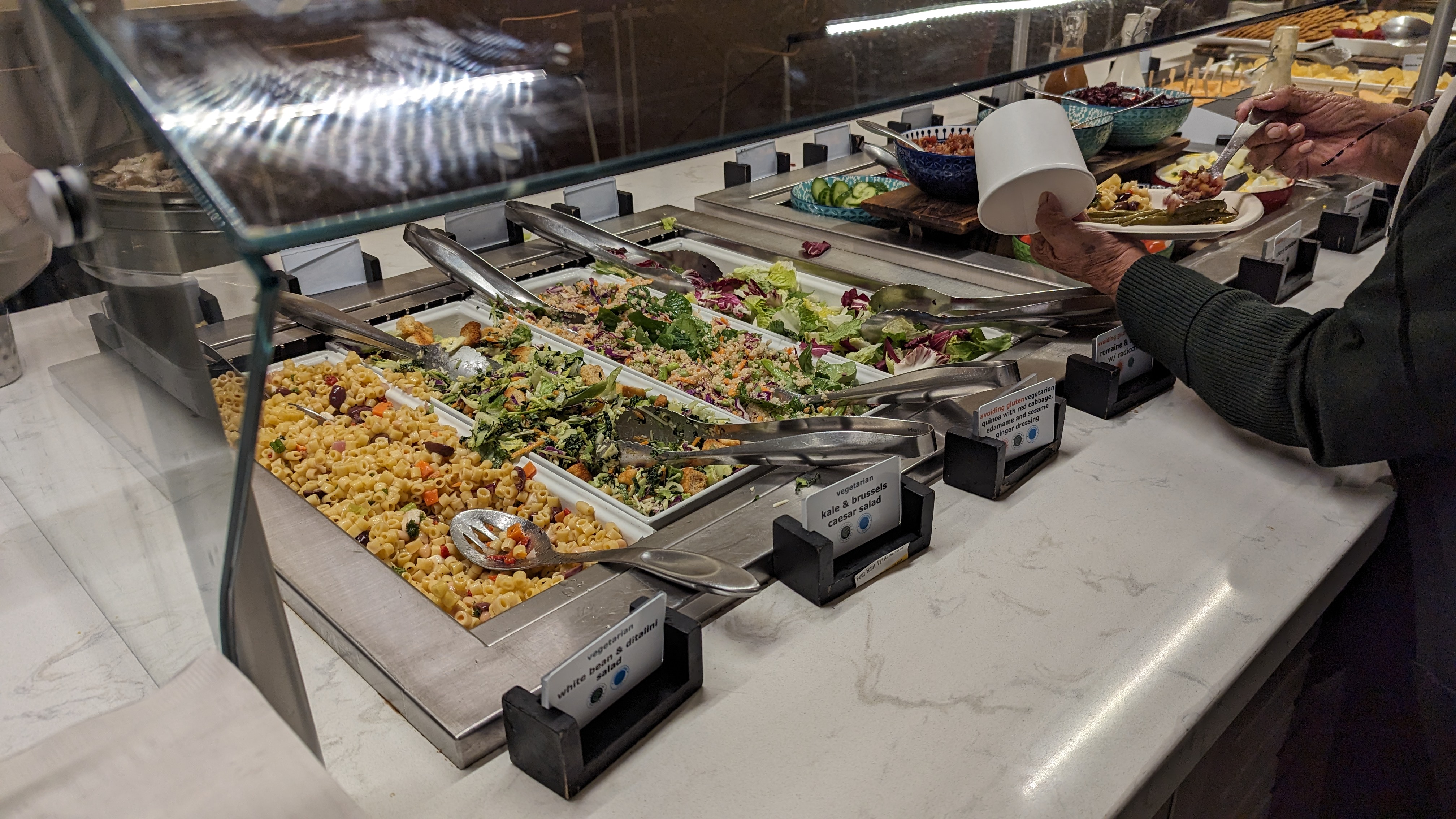 Concourse C Delta Sky Club at Hartsfield Jackson Atlanta International Airport food salad