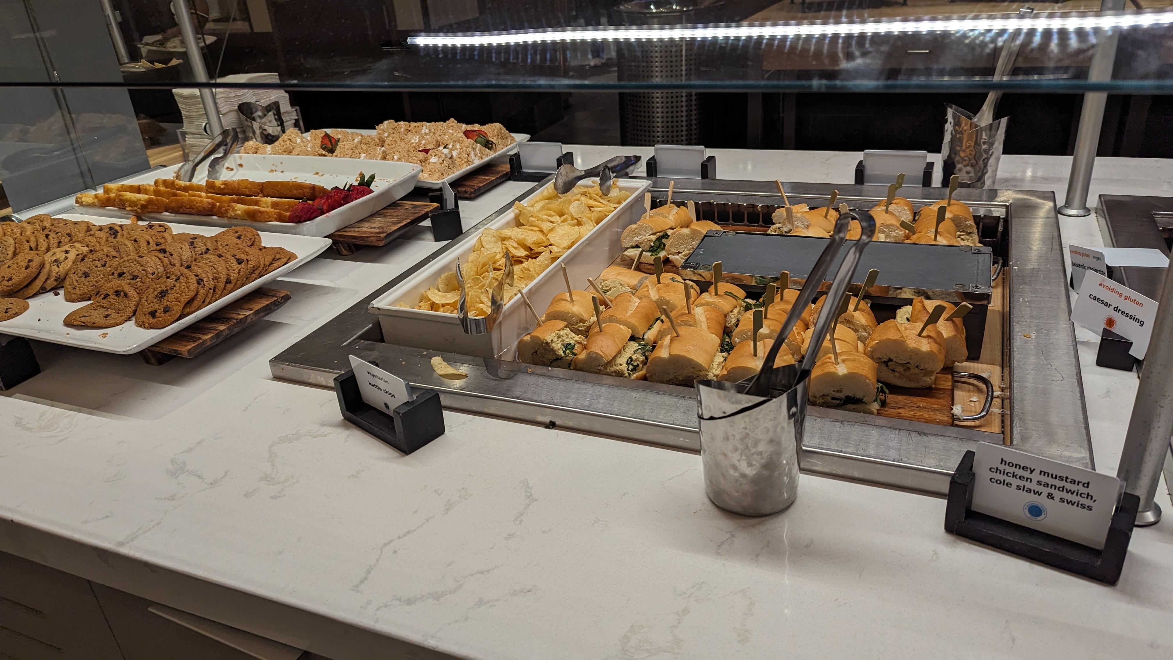Concourse C Delta Sky Club at Hartsfield Jackson Atlanta International Airport food sandwiches