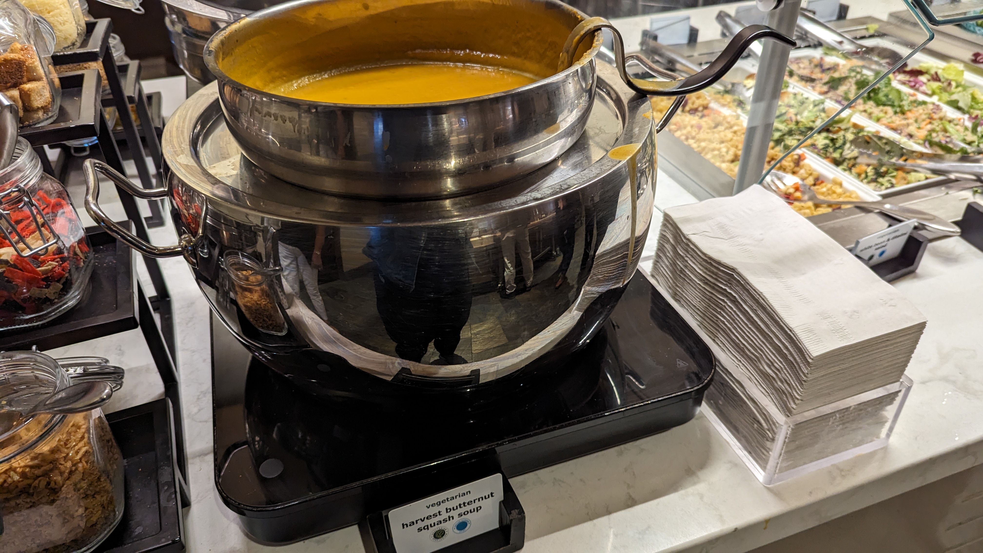 Concourse C Delta Sky Club at Hartsfield Jackson Atlanta International Airport food soup
