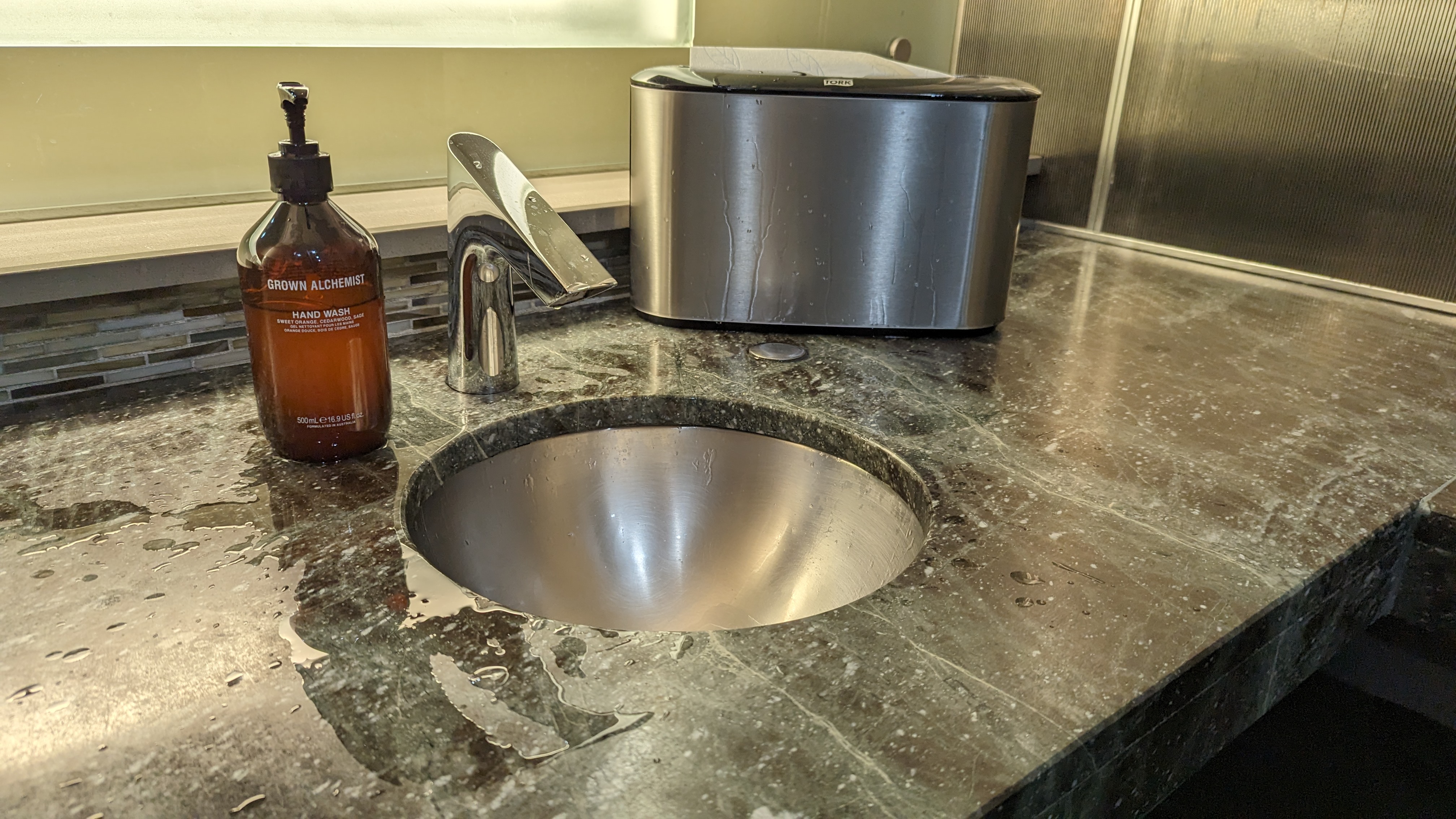 Concourse C Delta Sky Club at Hartsfield Jackson Atlanta International Airport restroom sink