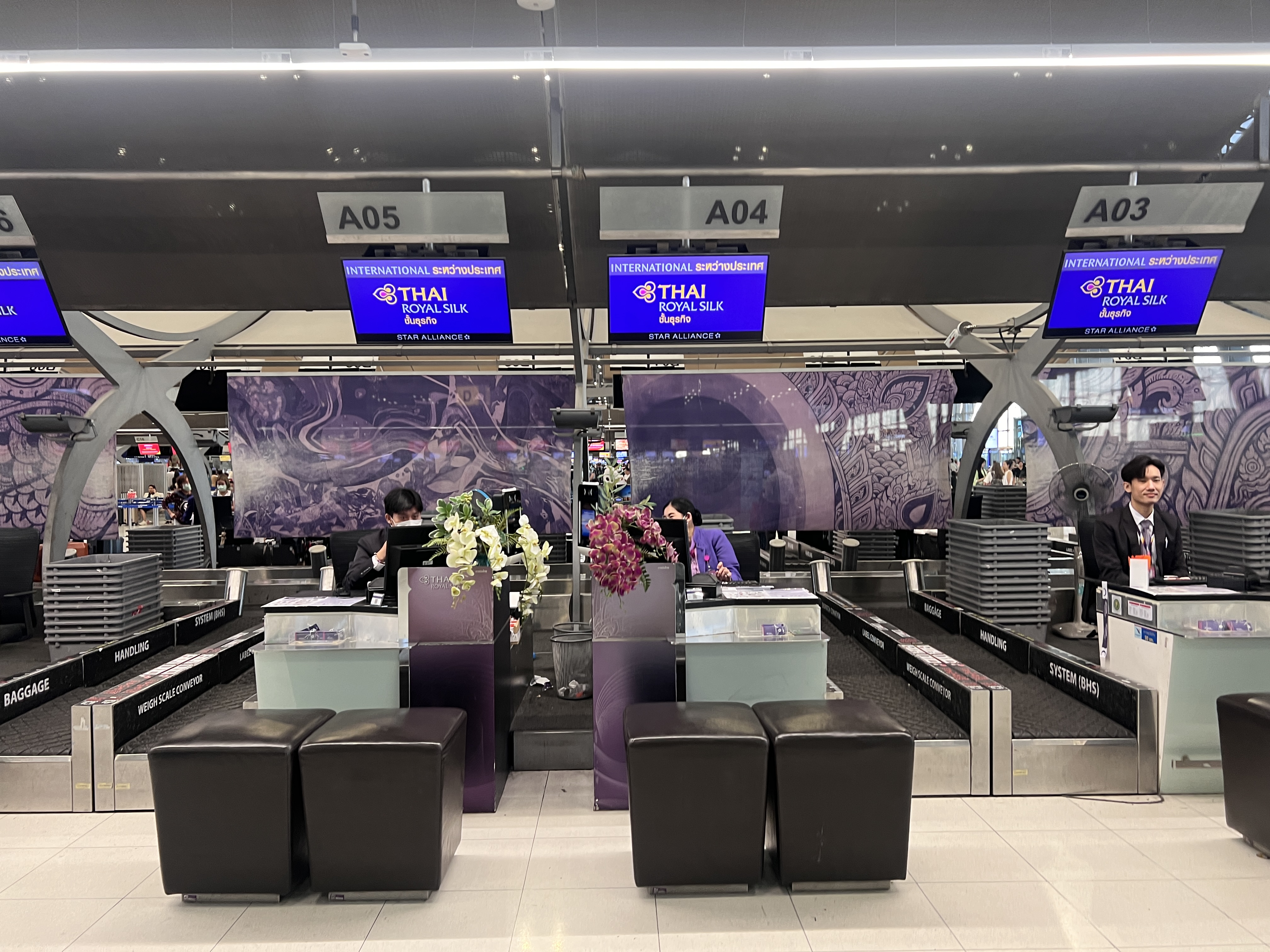 Thai Airways Royal Silk Check in desks Thai Airways Royal Silk Check in desks
