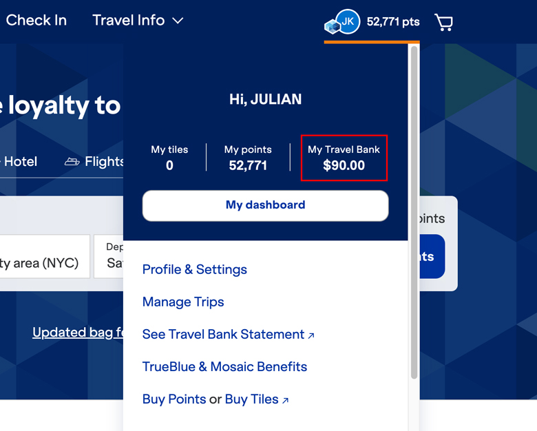 JetBlue TrueBlue Travel Bank JetBlue TrueBlue Travel Bank