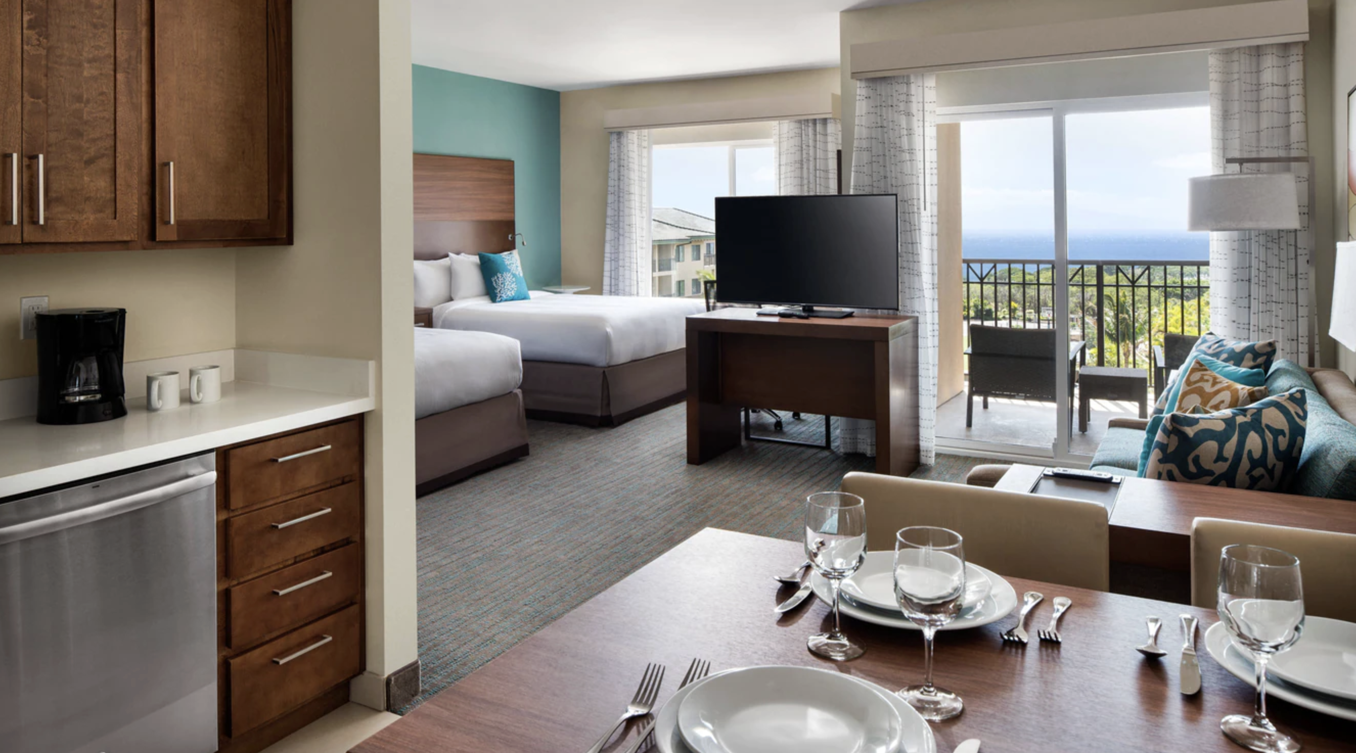 A Studio Ocean View Suite at the Residence Inn Maui Wailea A Studio Ocean View Suite at the Residence Inn Maui Wailea