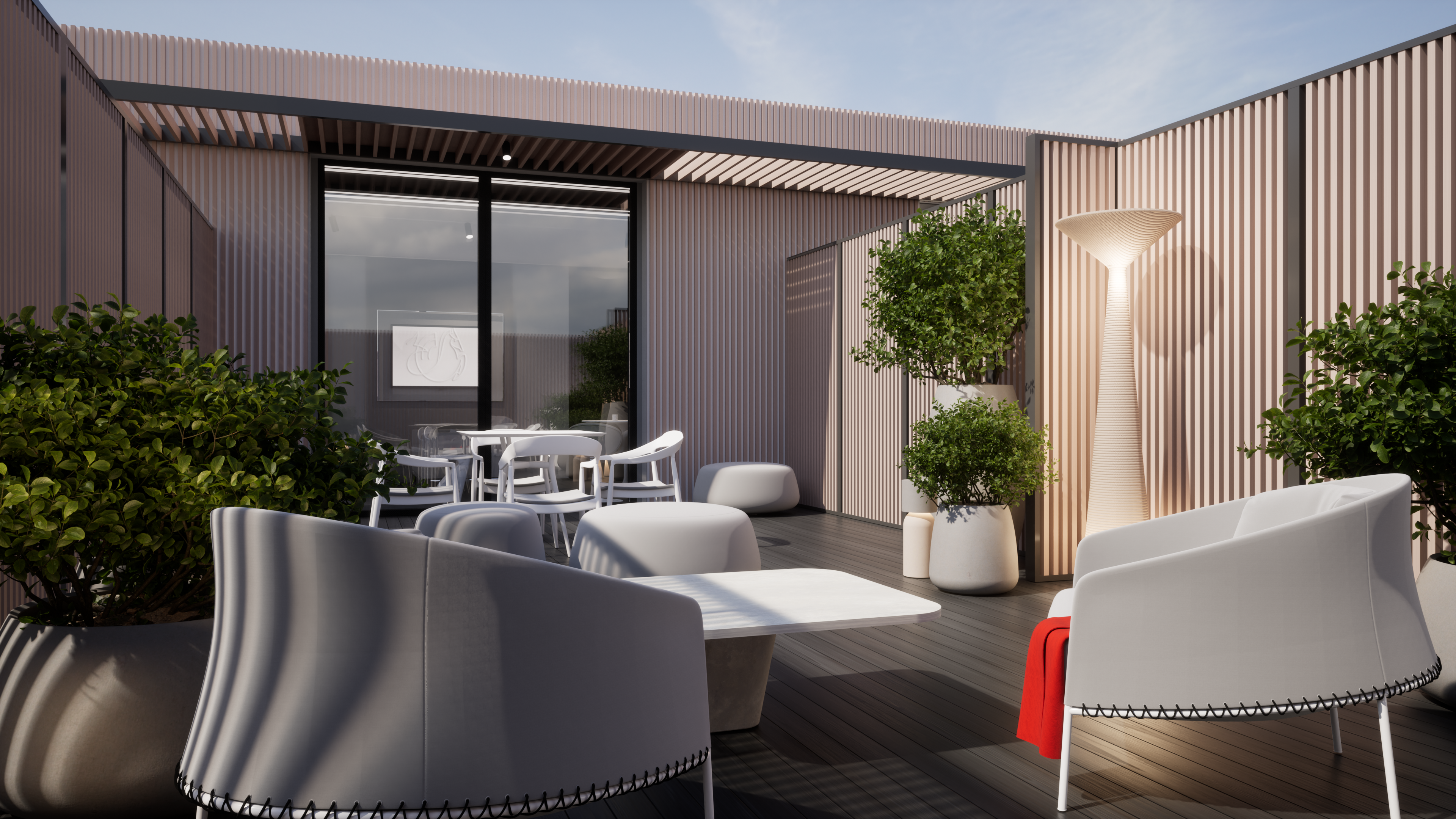 Air France La Premiere Lounge Suites private terrace 1