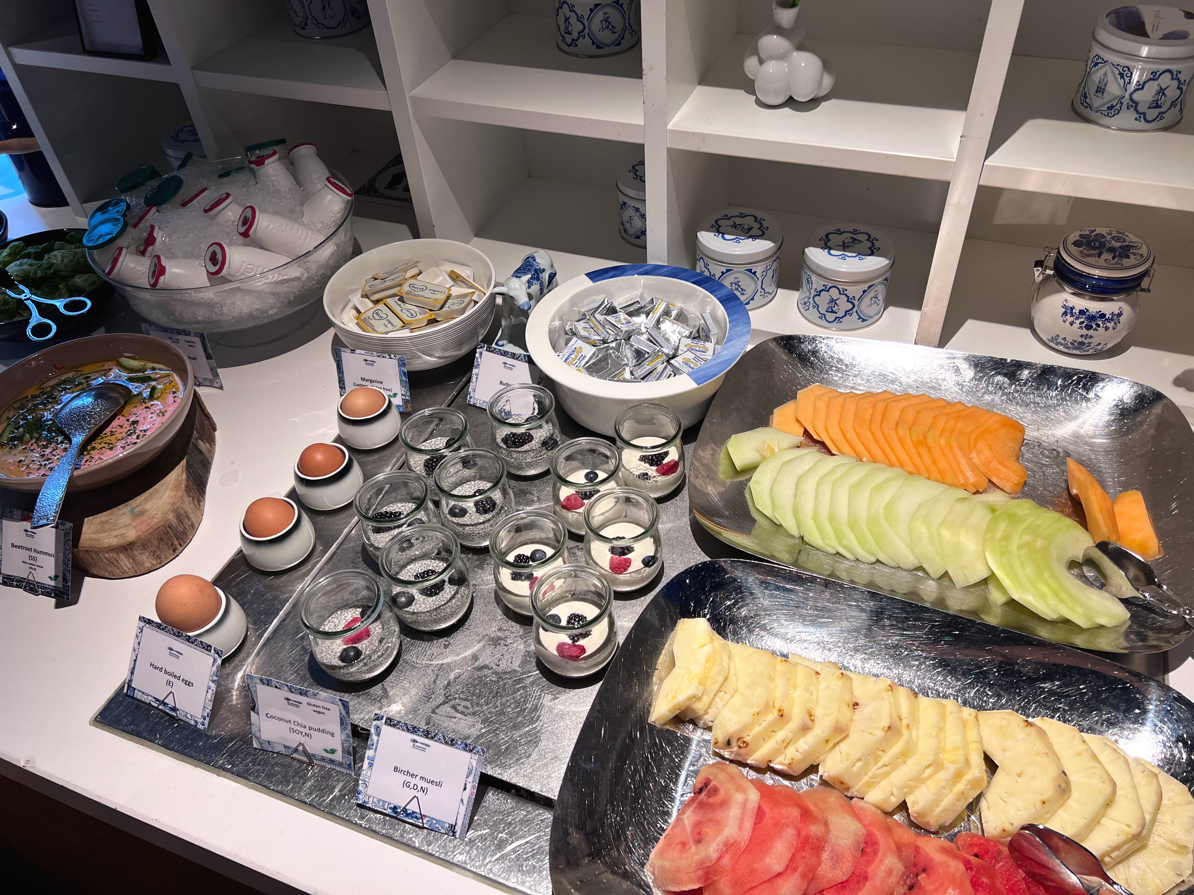 Andaz Amsterdam breakfast buffet fruit and yogurt Andaz Amsterdam breakfast buffet fruit and yogurt
