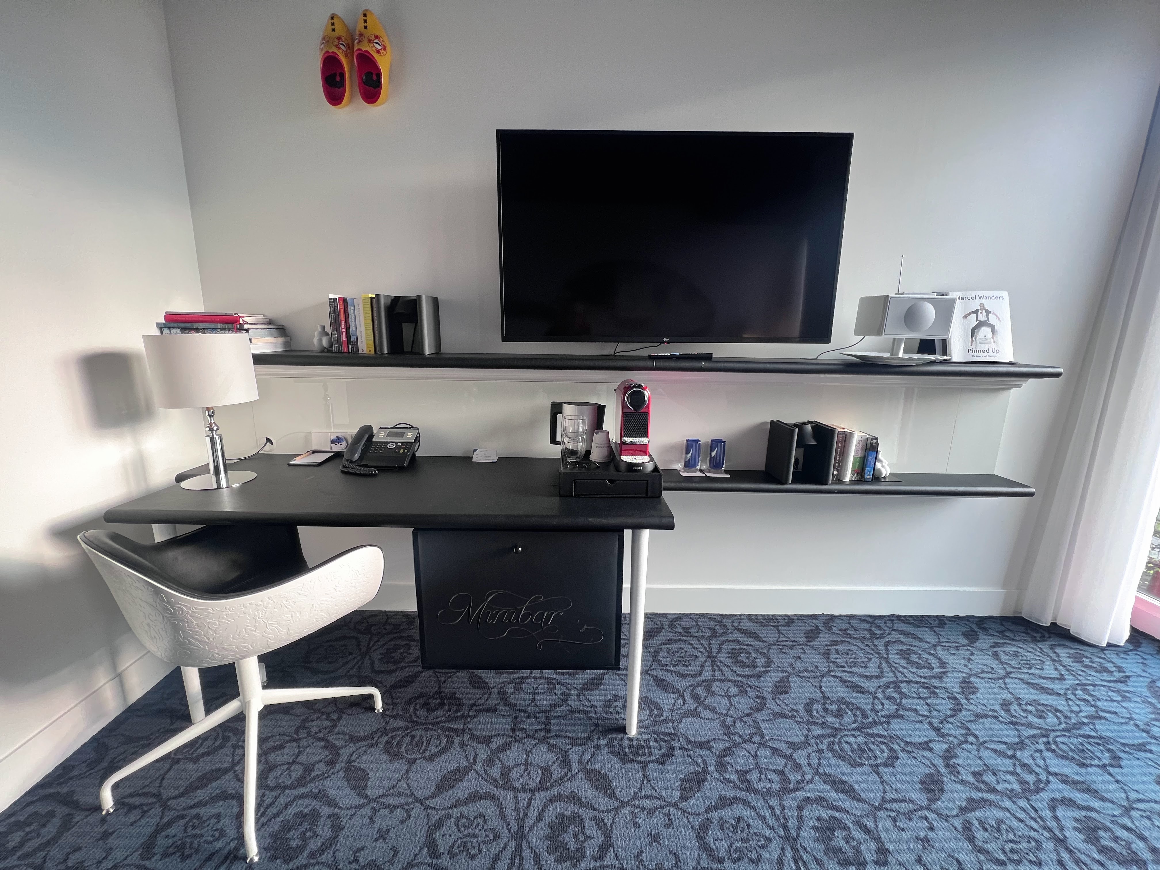 Andaz Amsterdam desk and minibar Andaz Amsterdam desk and minibar