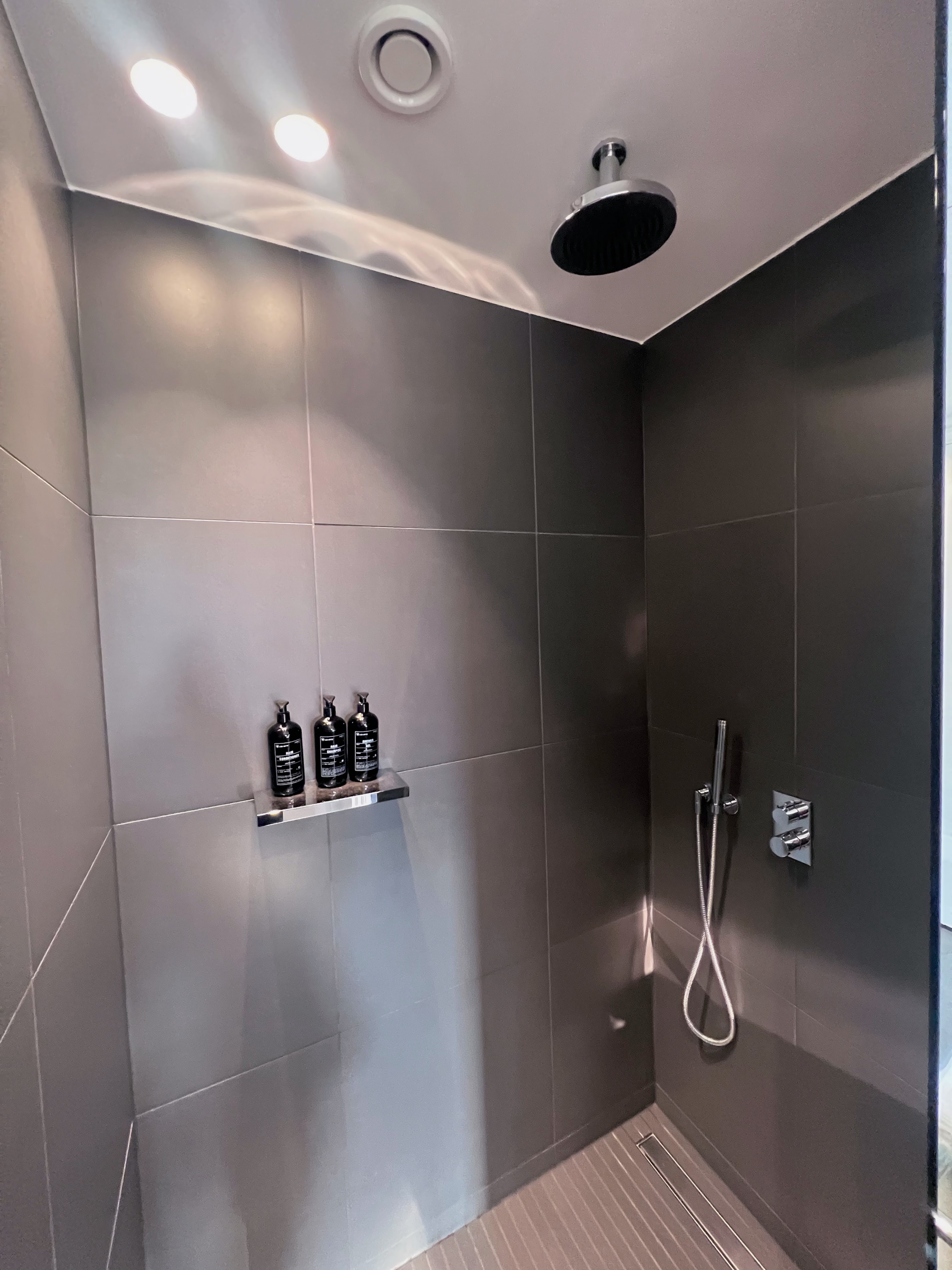 Andaz Amsterdam guestroom shower Andaz Amsterdam guestroom shower