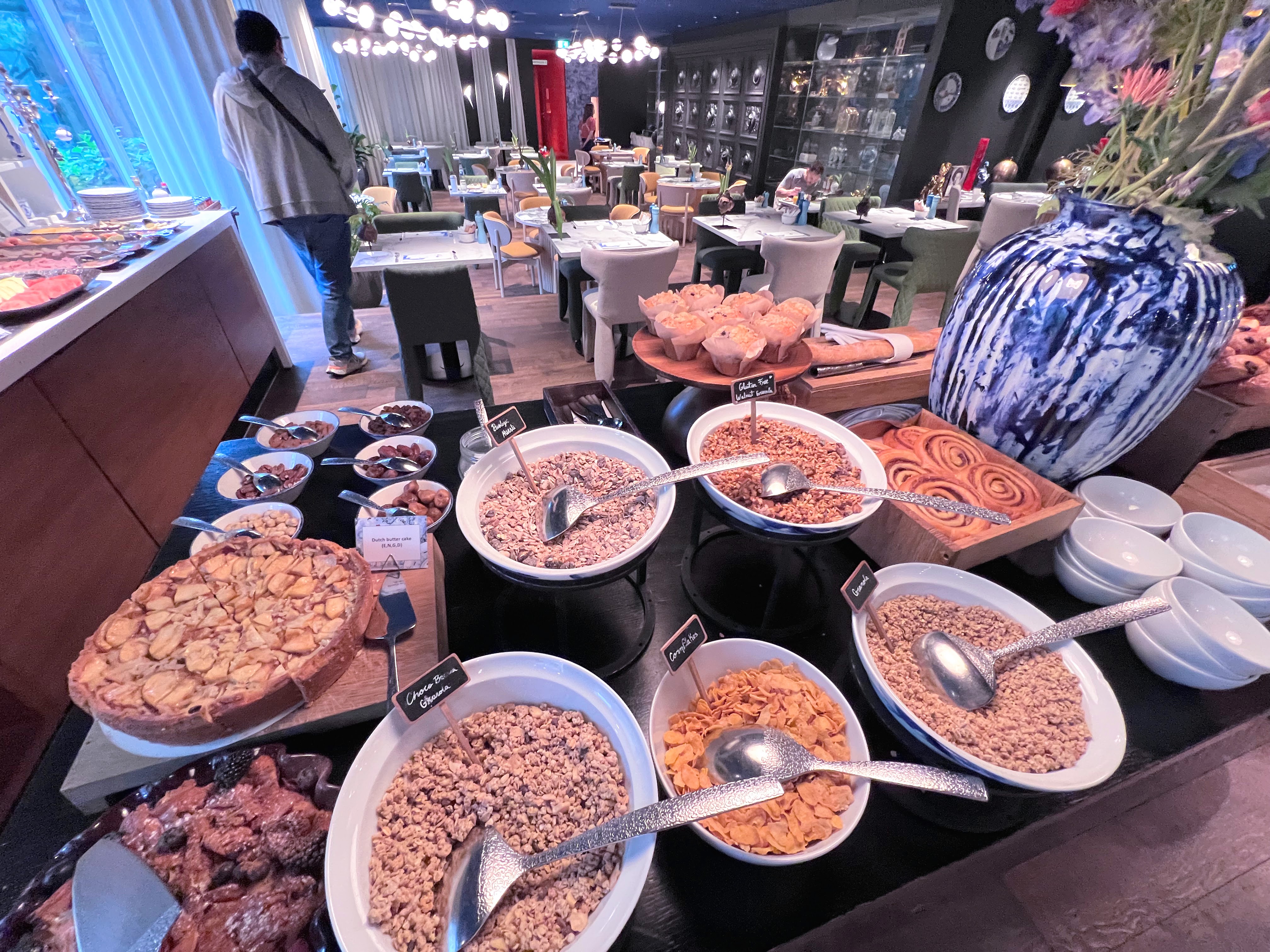 Andaz Amsterdam breakfast buffet cold cereals Andaz Amsterdam breakfast buffet cold cereals