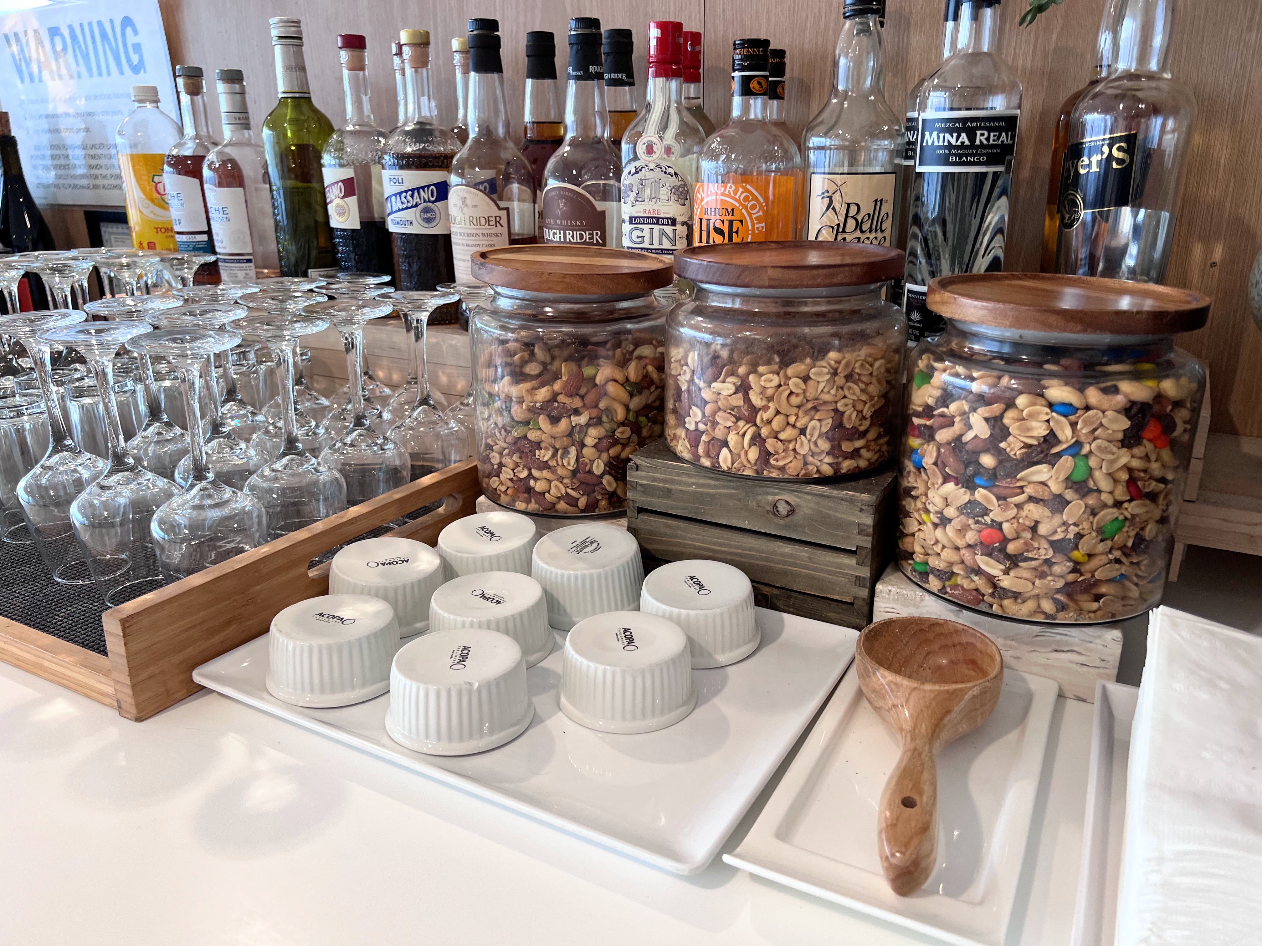 Bar snacks at Air France Lounge JFK Bar snacks at Air France Lounge JFK