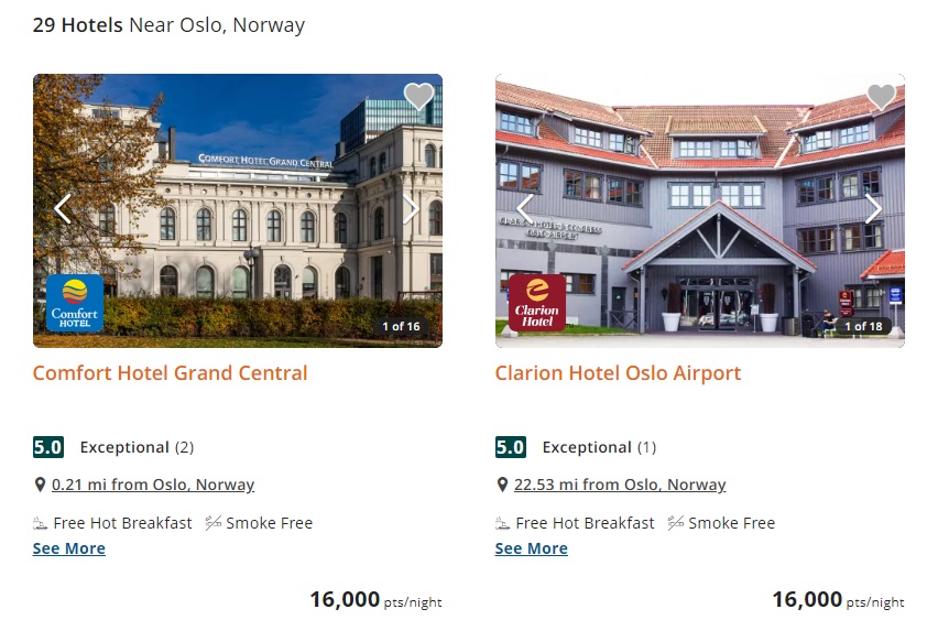Choice Privileges Oslo Norway Book with Points
