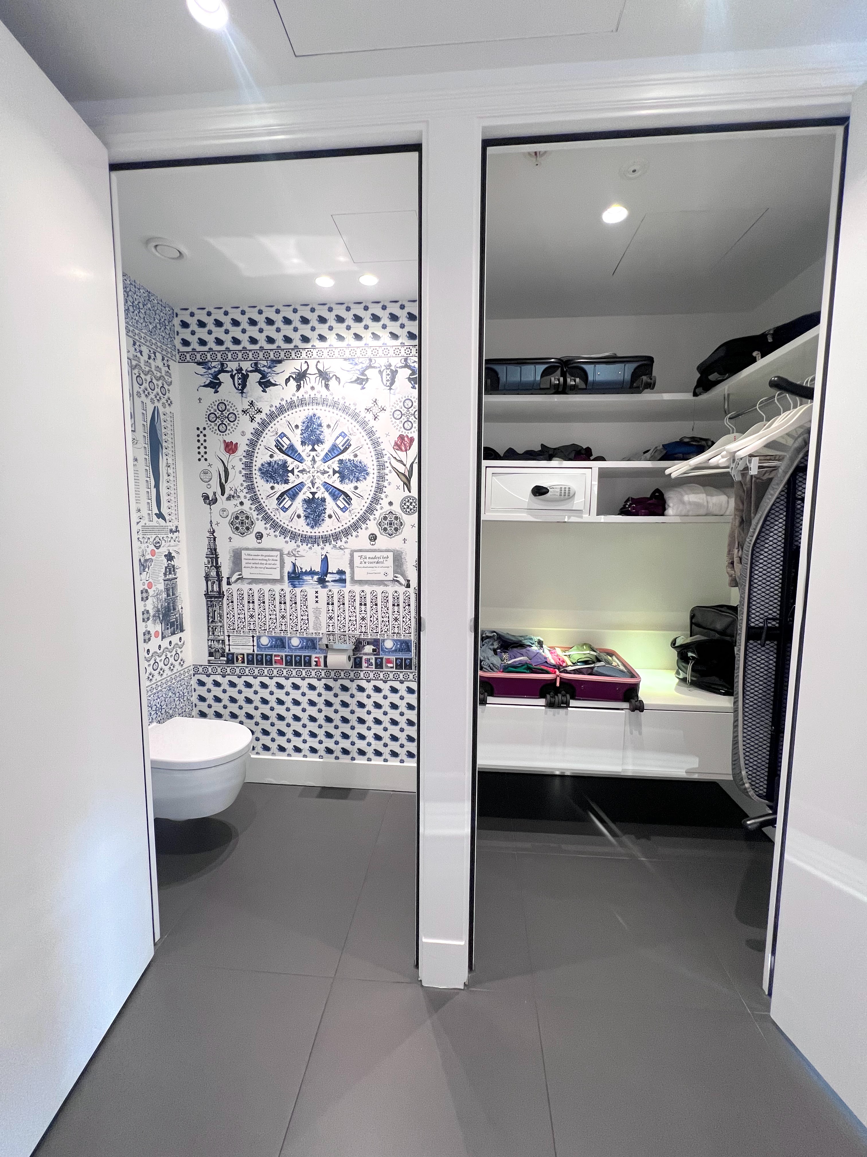 Closet and toilet at Andaz Amsterdam Closet and toilet at Andaz Amsterdam