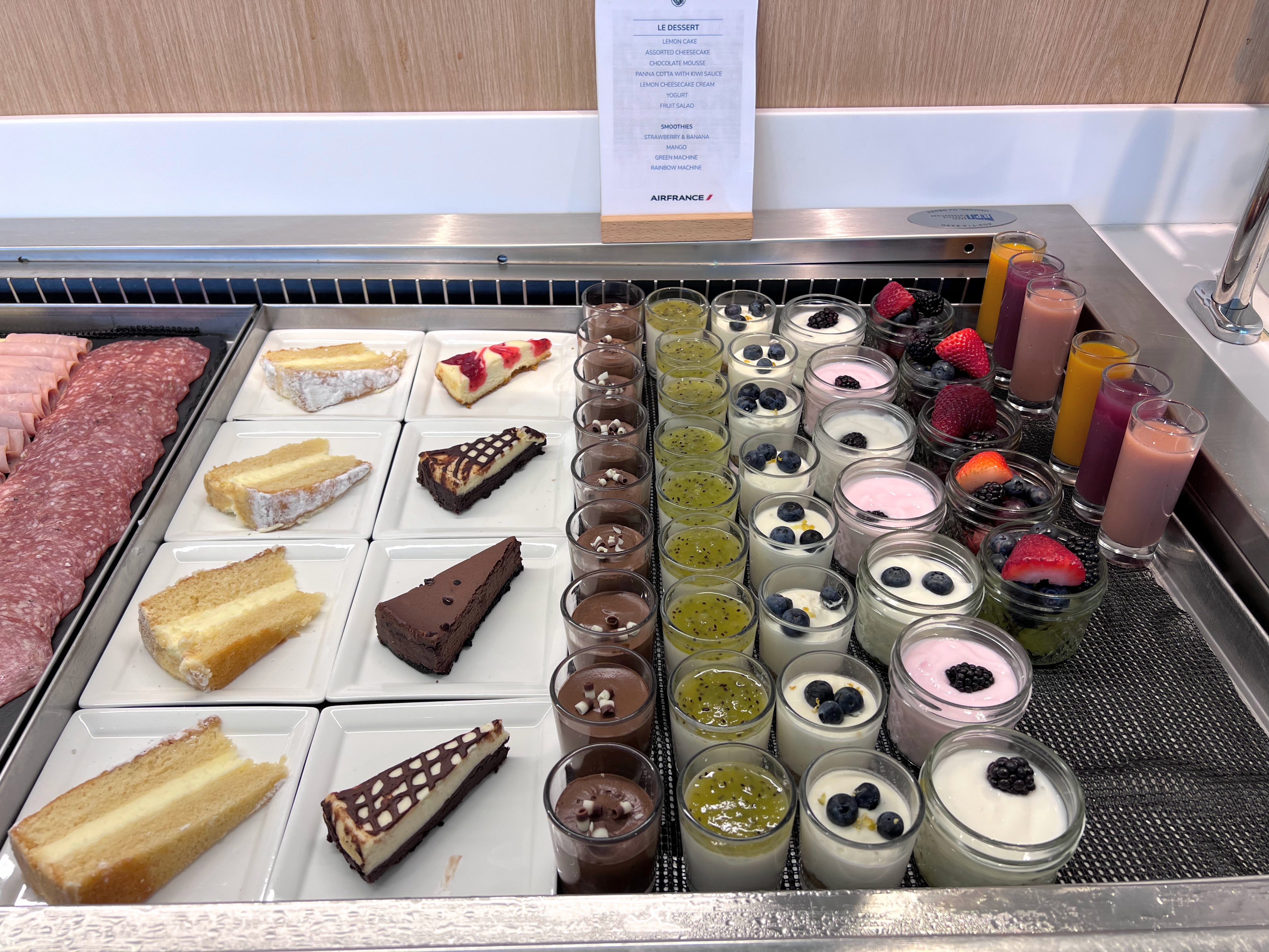 Desserts at Air France lounge JFK Desserts at Air France lounge JFK