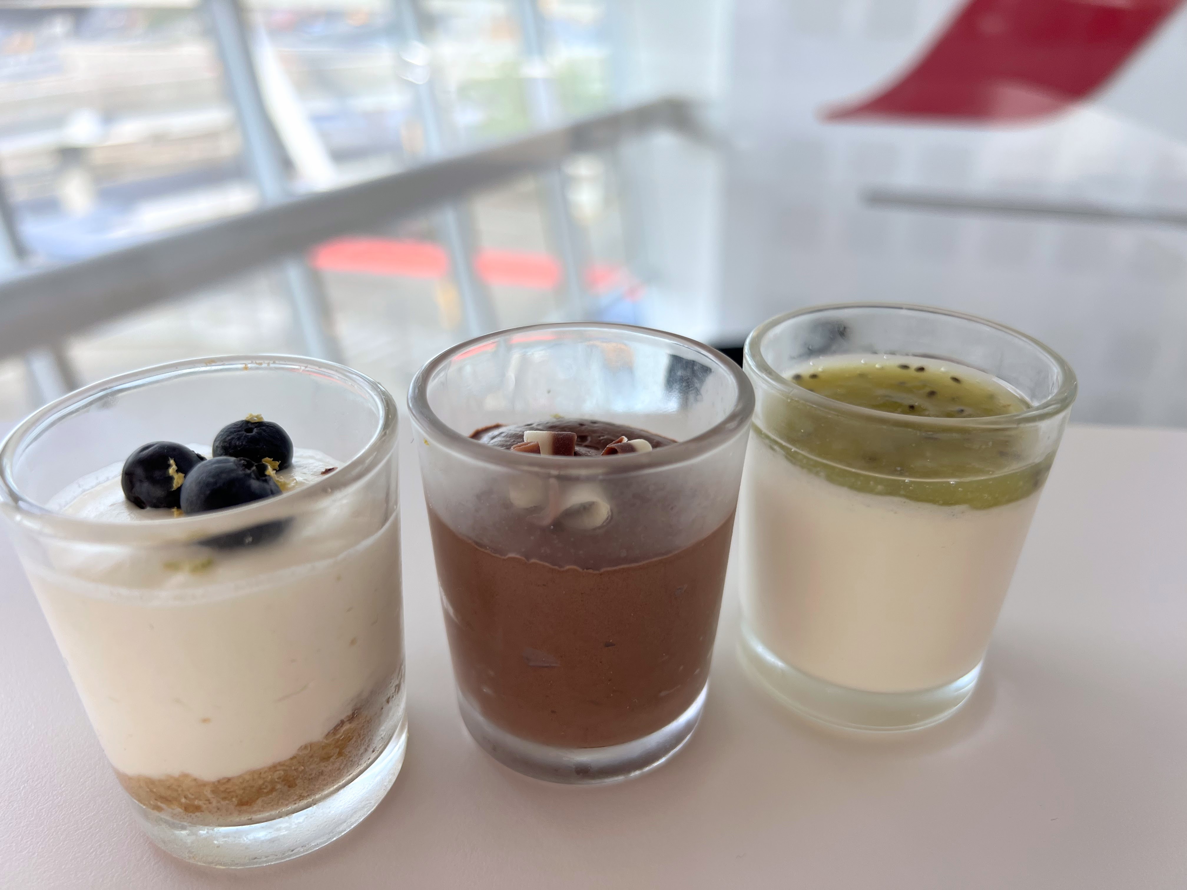 Desserts at Air France lounge at JFK airport Desserts at Air France lounge at JFK airport