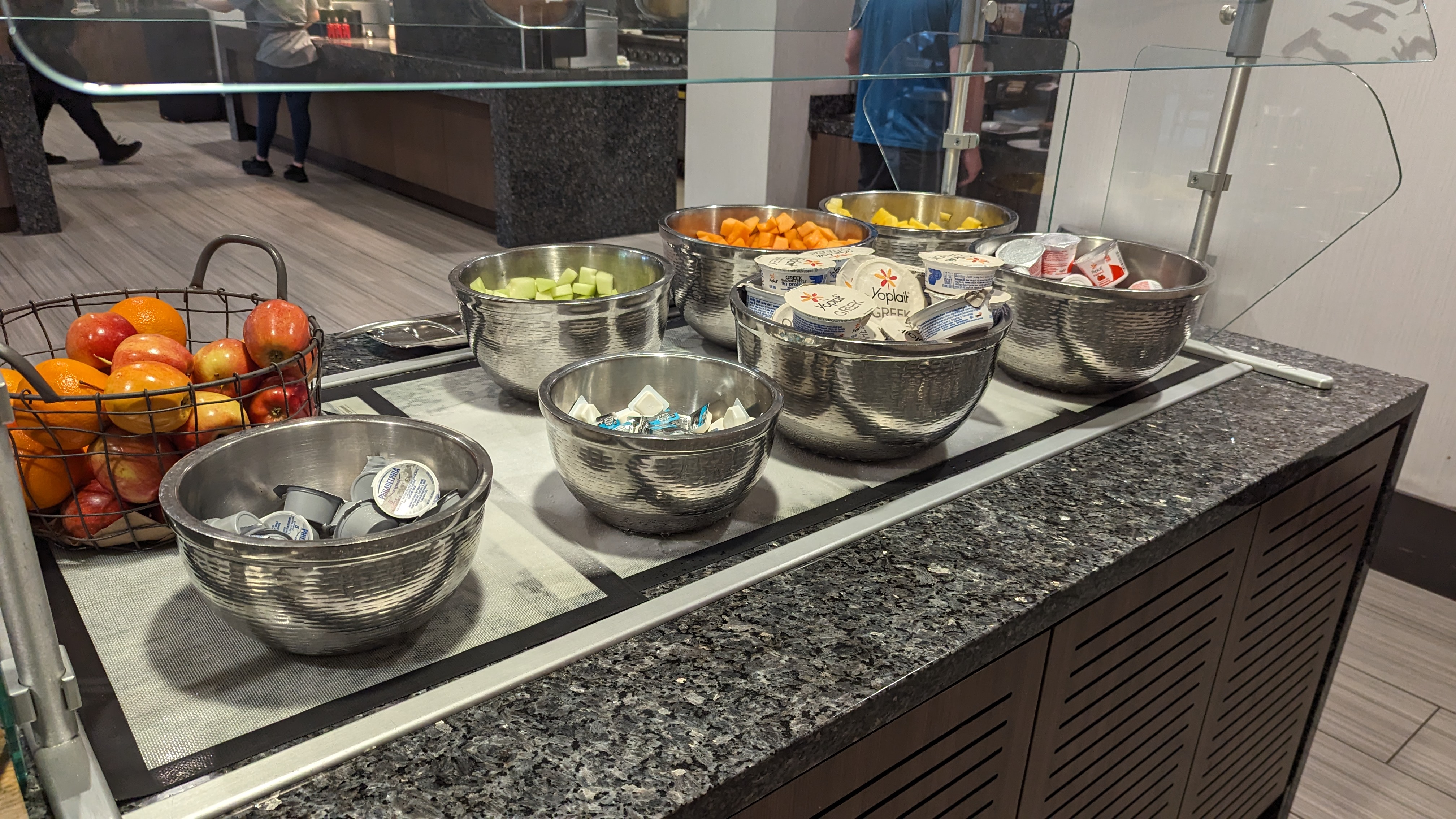 Embassy Suites by Hilton The Woodlands at Hughes Landing food and beverage breakfast buffet cream cheese