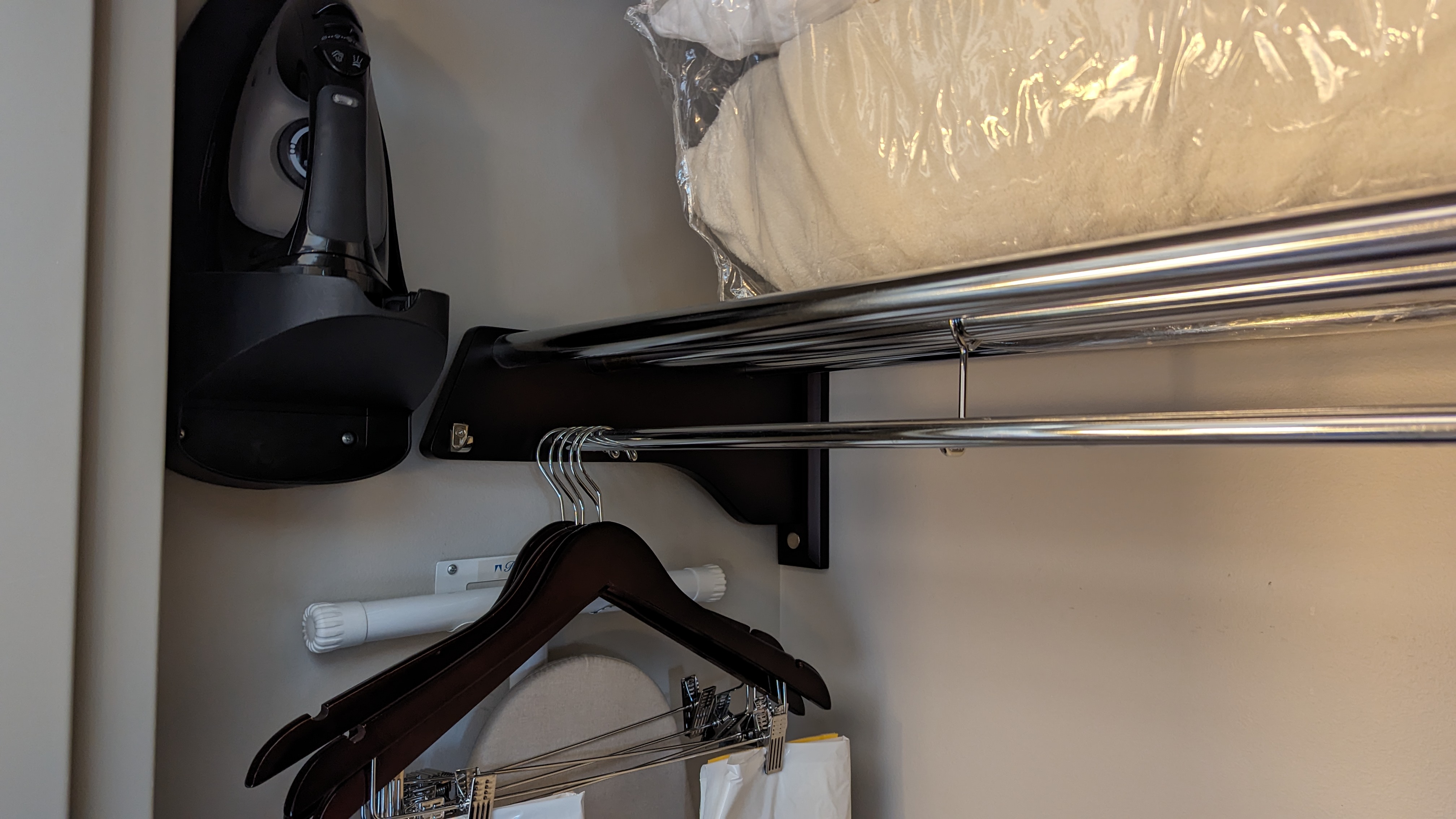Embassy Suites by Hilton The Woodlands at Hughes Landing room closet iron