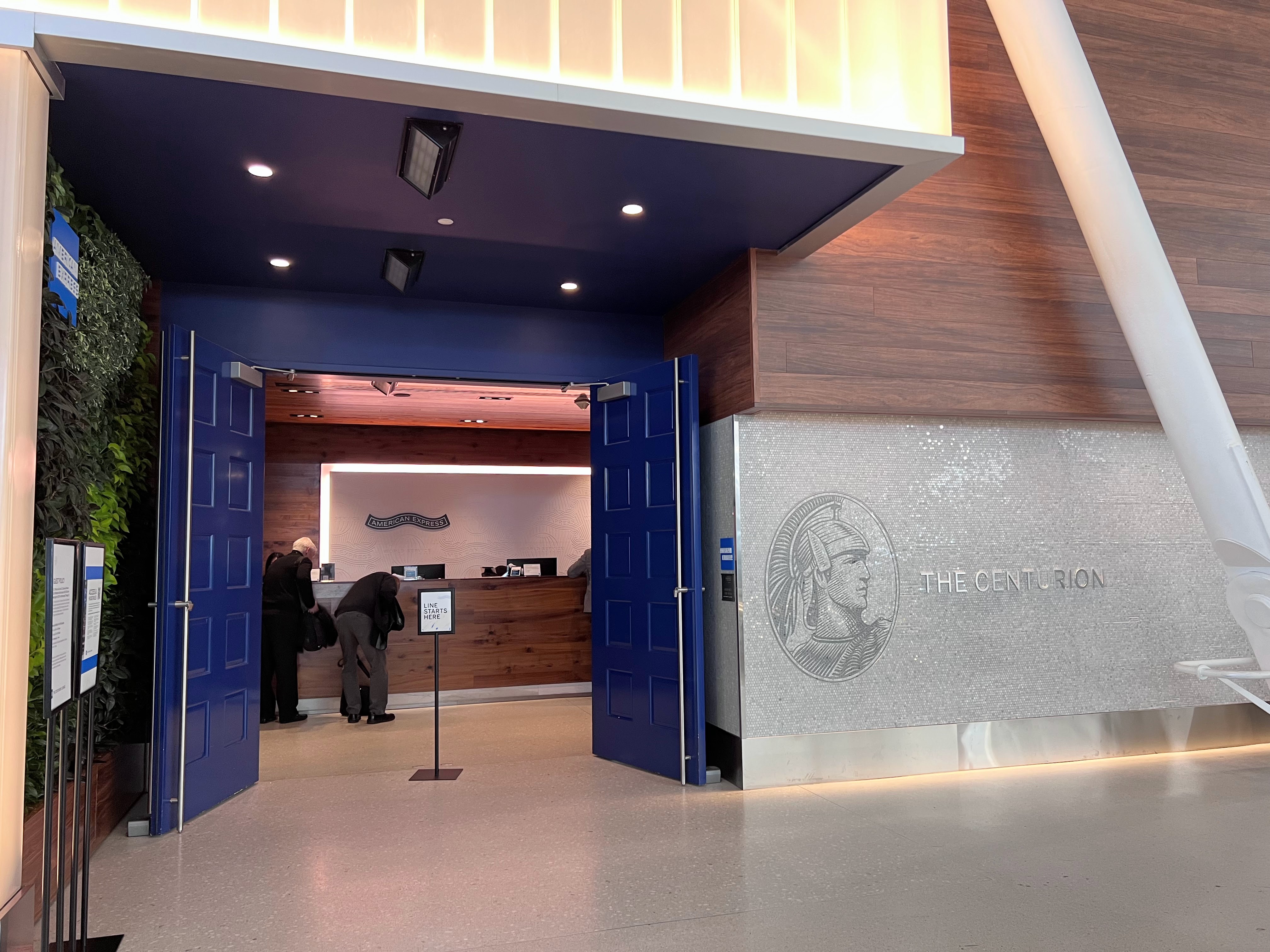 Entrance of Centurion Lounge at JFK airport Entrance of Centurion Lounge at JFK airport