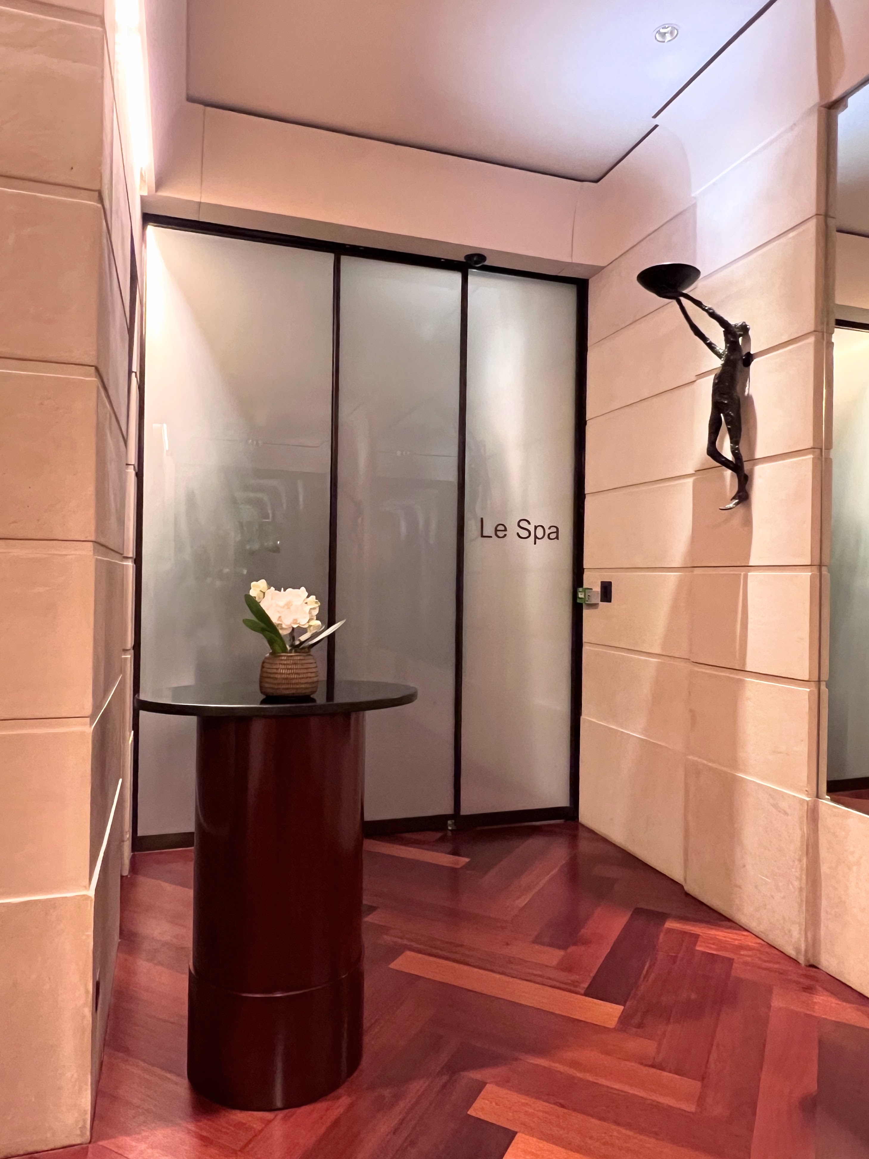 Entrance to the spa and gym at Park Hyatt Paris Entrance to the spa and gym at Park Hyatt Paris