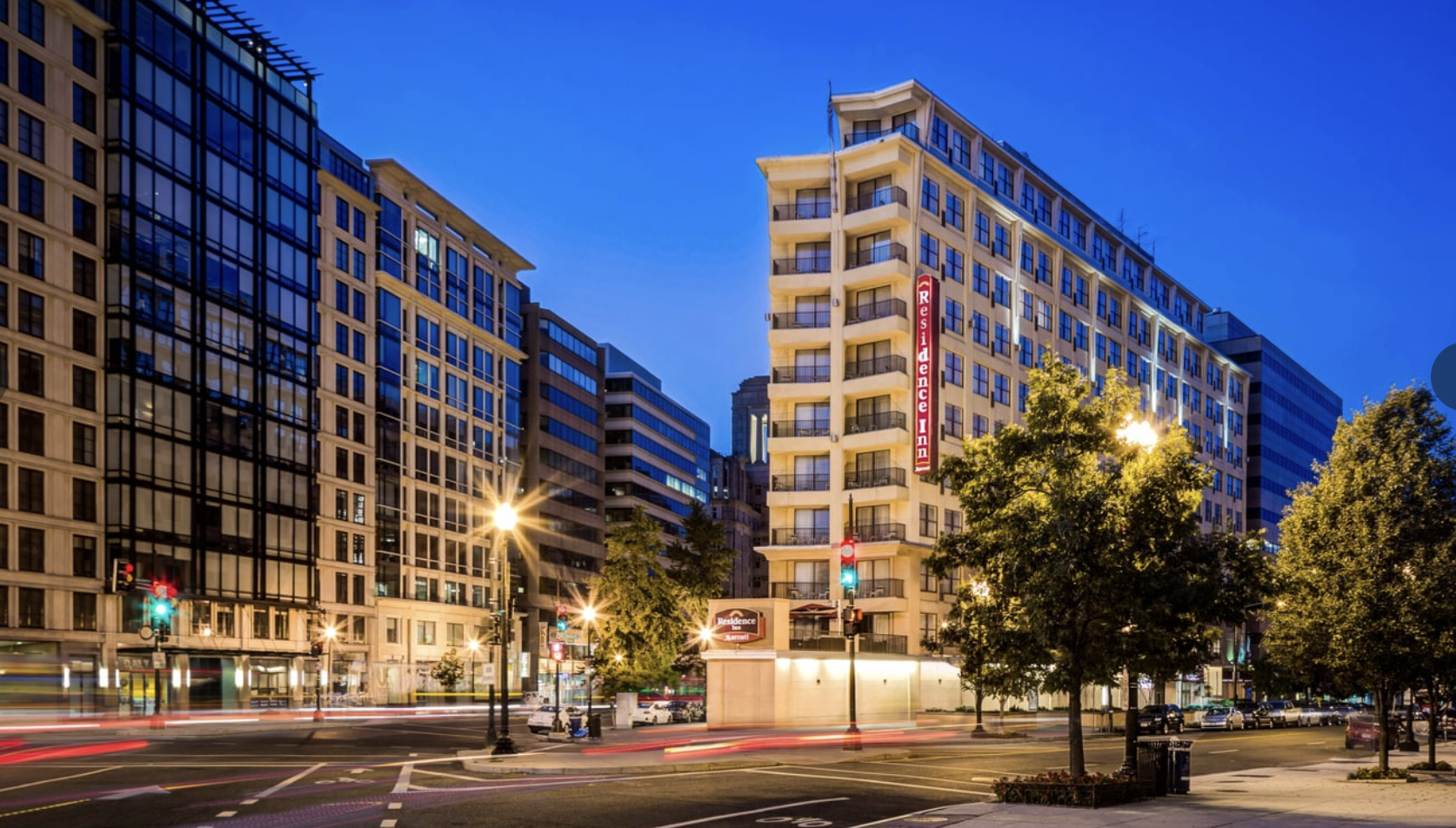 Exterior of the Residence Inn Washington D.C. Downtown Exterior of the Residence Inn Washington D.C. Downtown