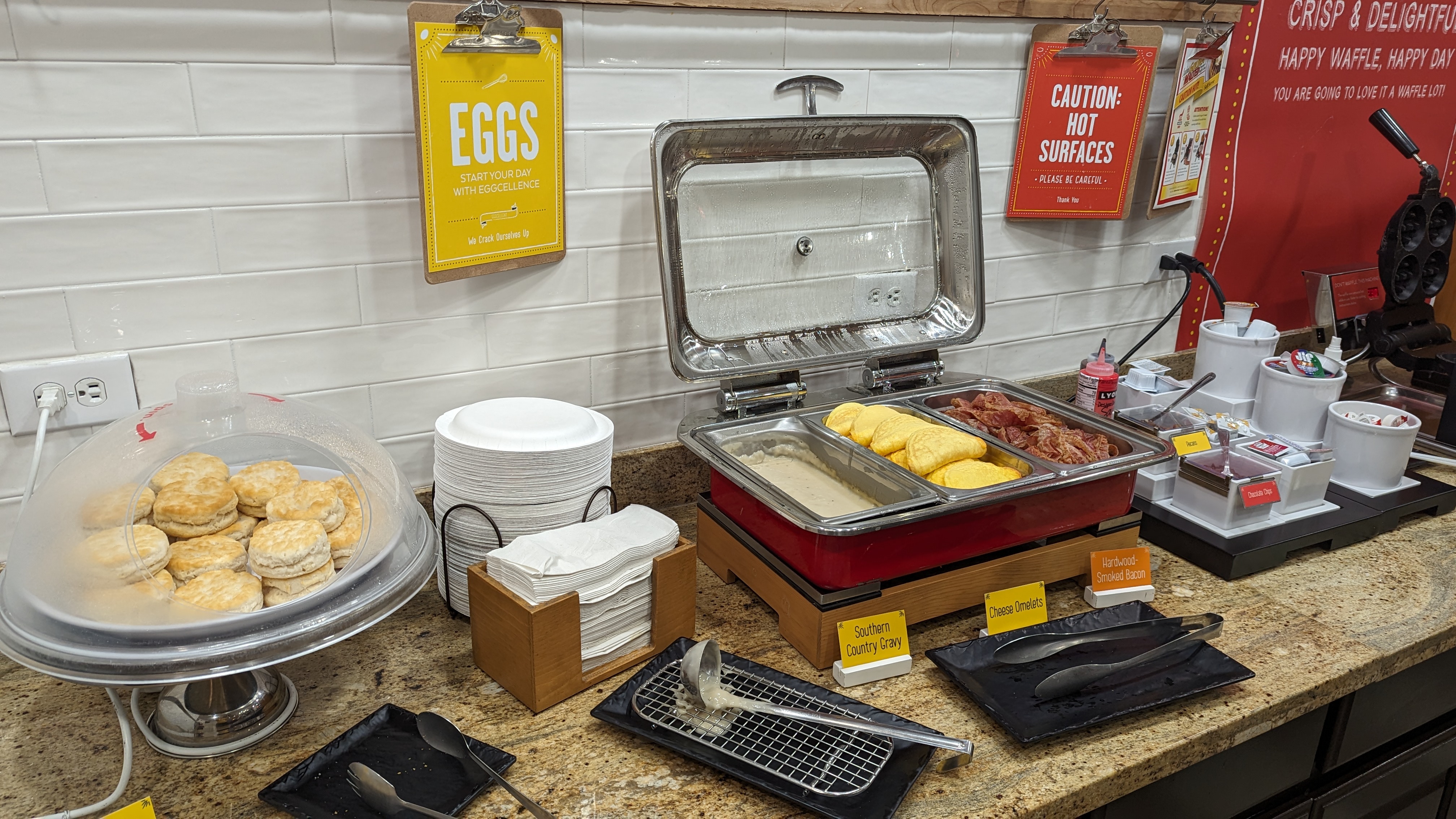 Hampton Inn Suites Hope food and beverage hot breakfast items
