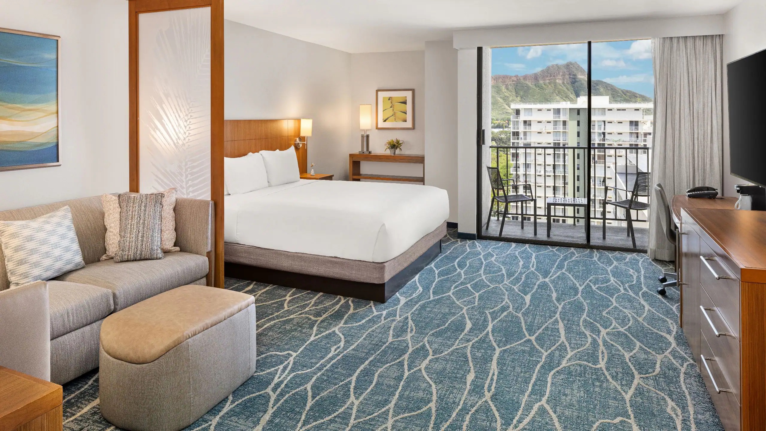 Hyatt Place Waikiki King Bedroom
