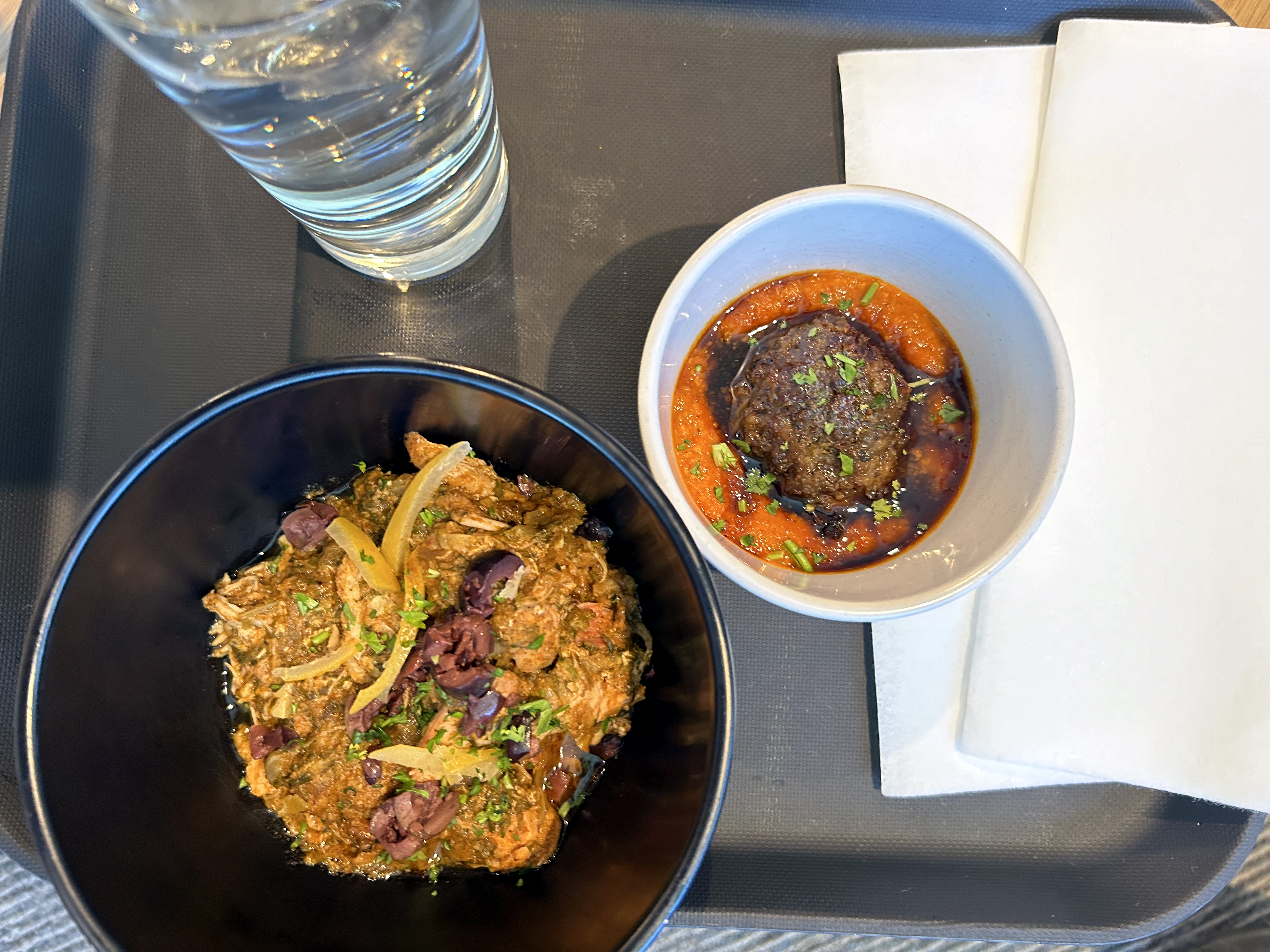 IAD Etihad Lounge lamb meatball muhamarra 