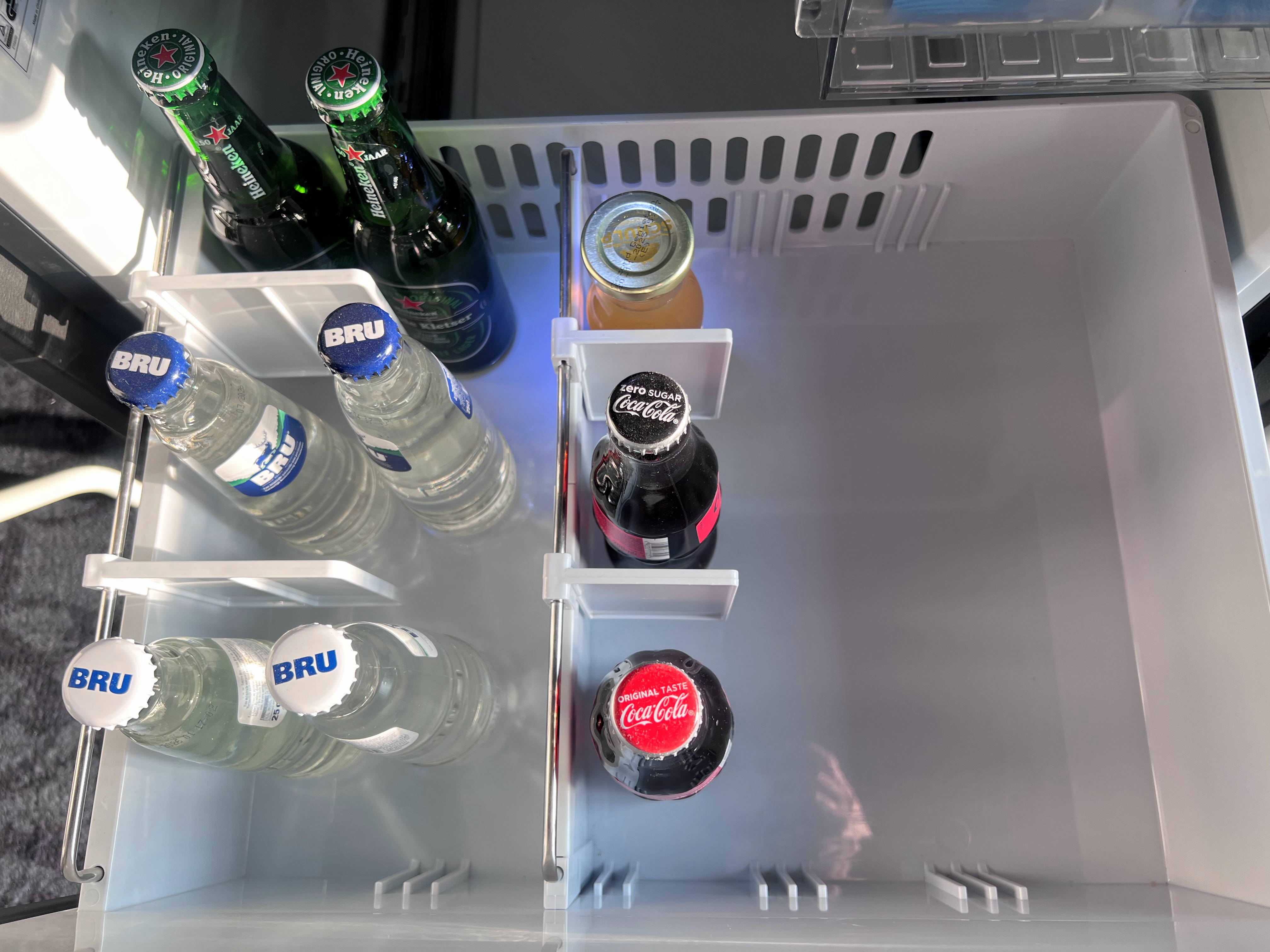 In room mini bar at Andaz Amsterdam In room mini bar at Andaz Amsterdam
