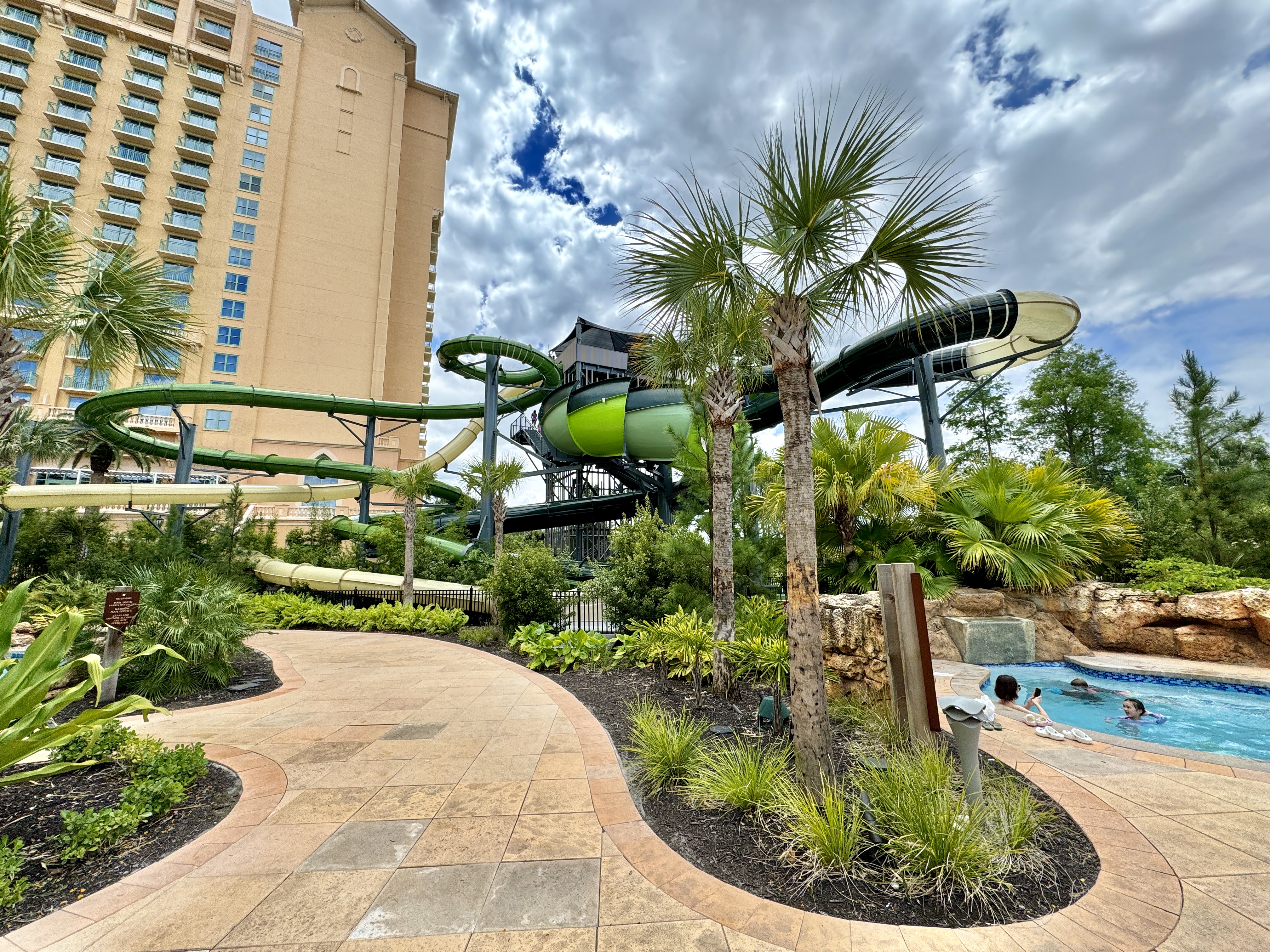 JW Marriott Orlando Grande Lakes Waterslides Close Up JW Marriott Orlando Grande Lakes Waterslides Close Up