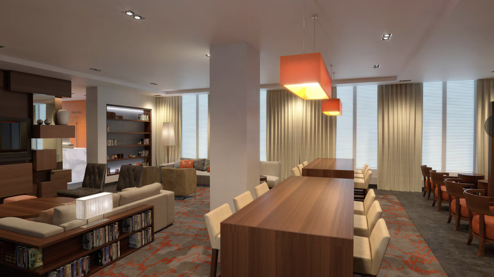 Lobby at the Residence Inn New York Downtown Manhattan World Trade Center Area Lobby at the Residence Inn New York Downtown Manhattan World Trade Center Area