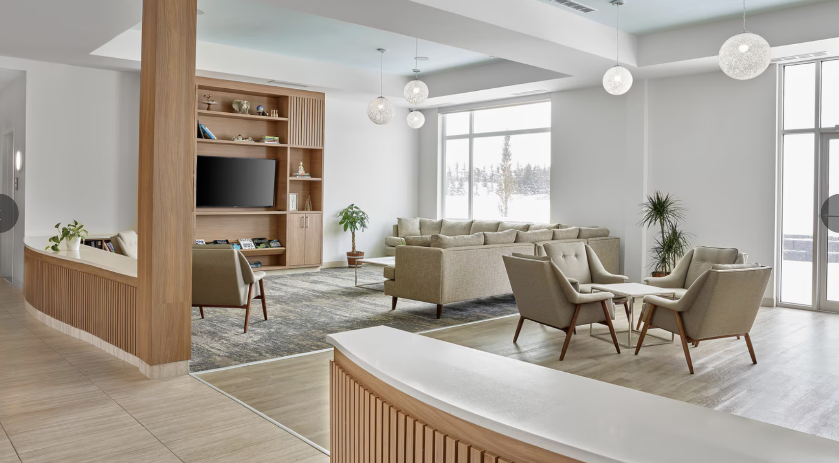 Lobby lounge at the Element Edmonton West Lobby lounge at the Element Edmonton West