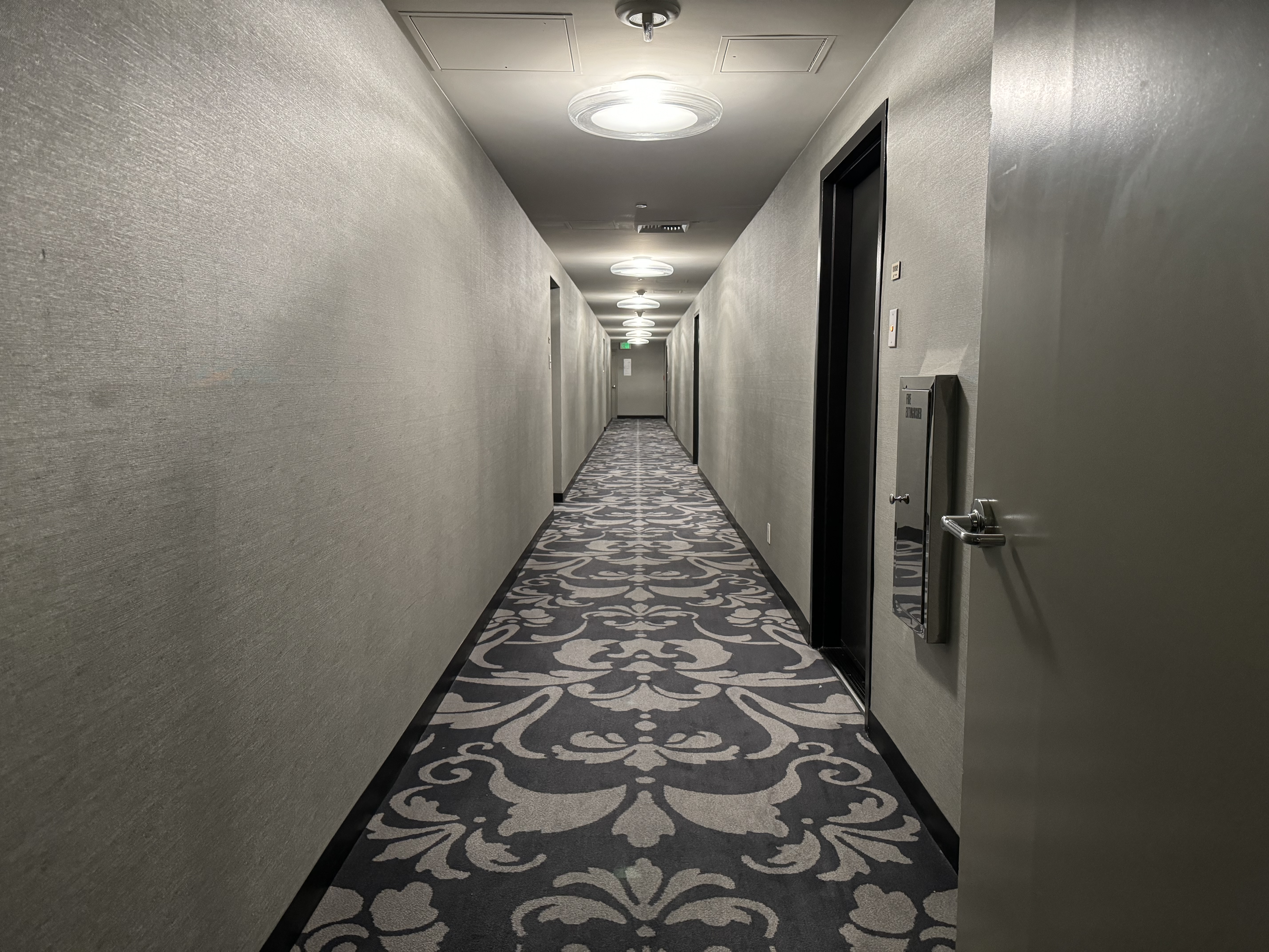 Mondrian Los Angeles guest floor hallway Mondrian Los Angeles guest floor hallway