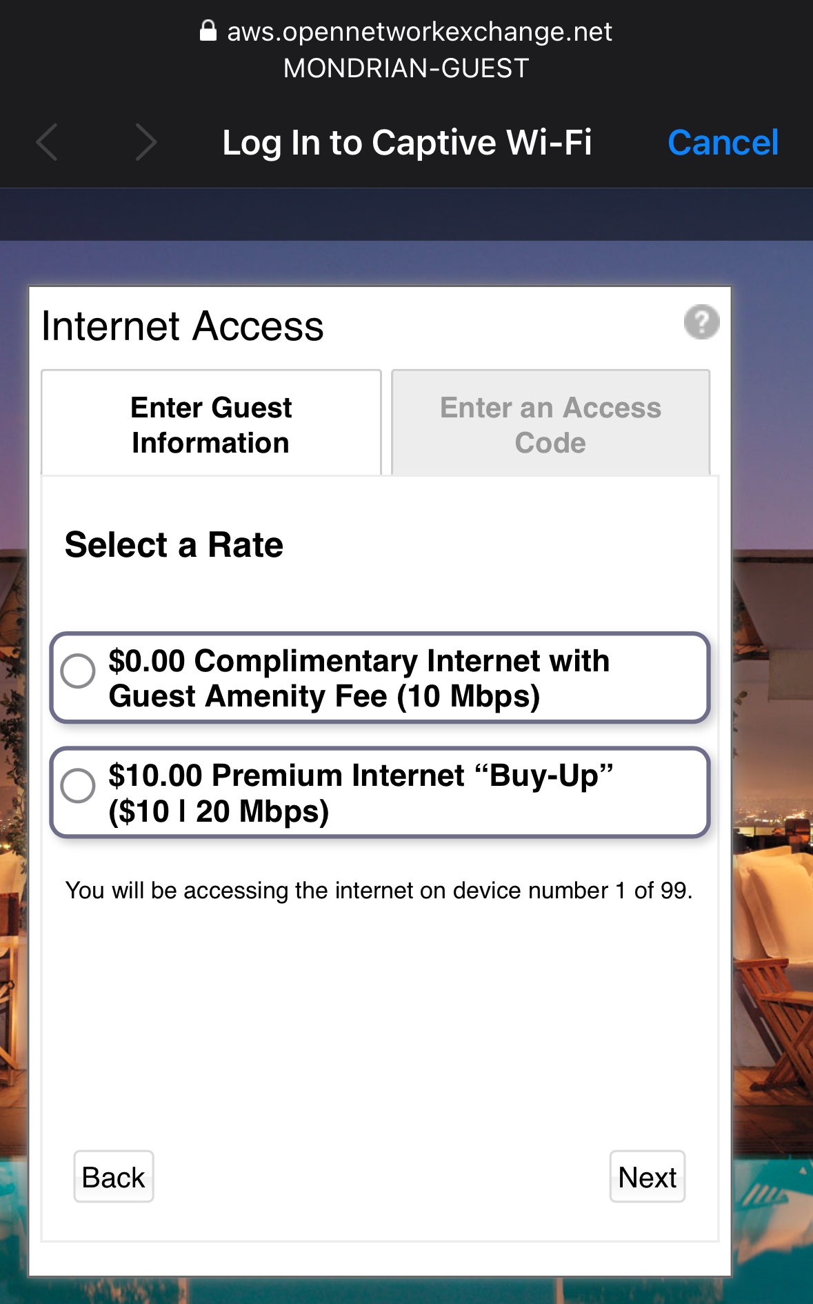 Mondrian Los Angeles internet price options Mondrian Los Angeles internet price options