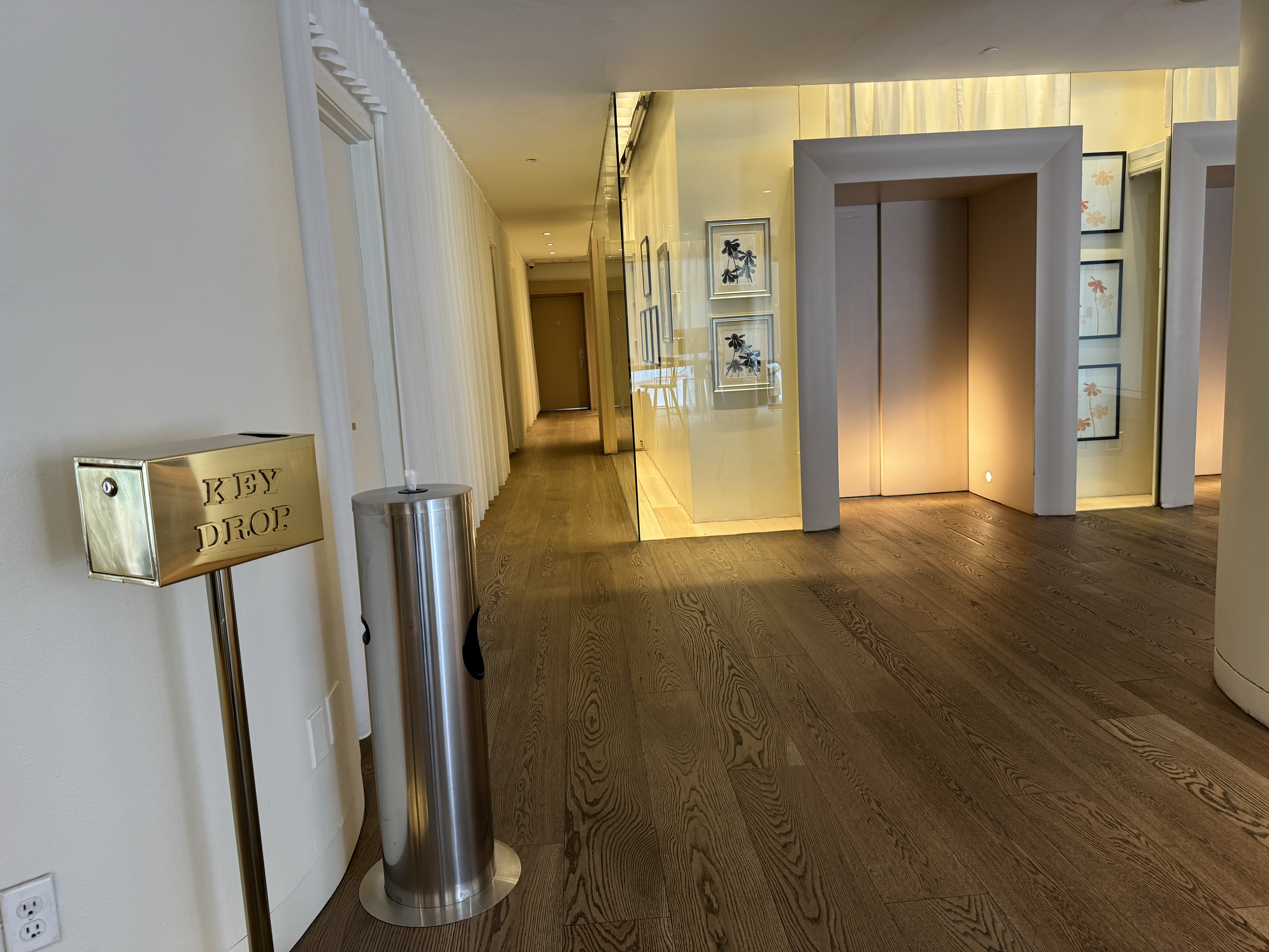 Mondrian Los Angeles key drop and elevators Mondrian Los Angeles key drop and elevators