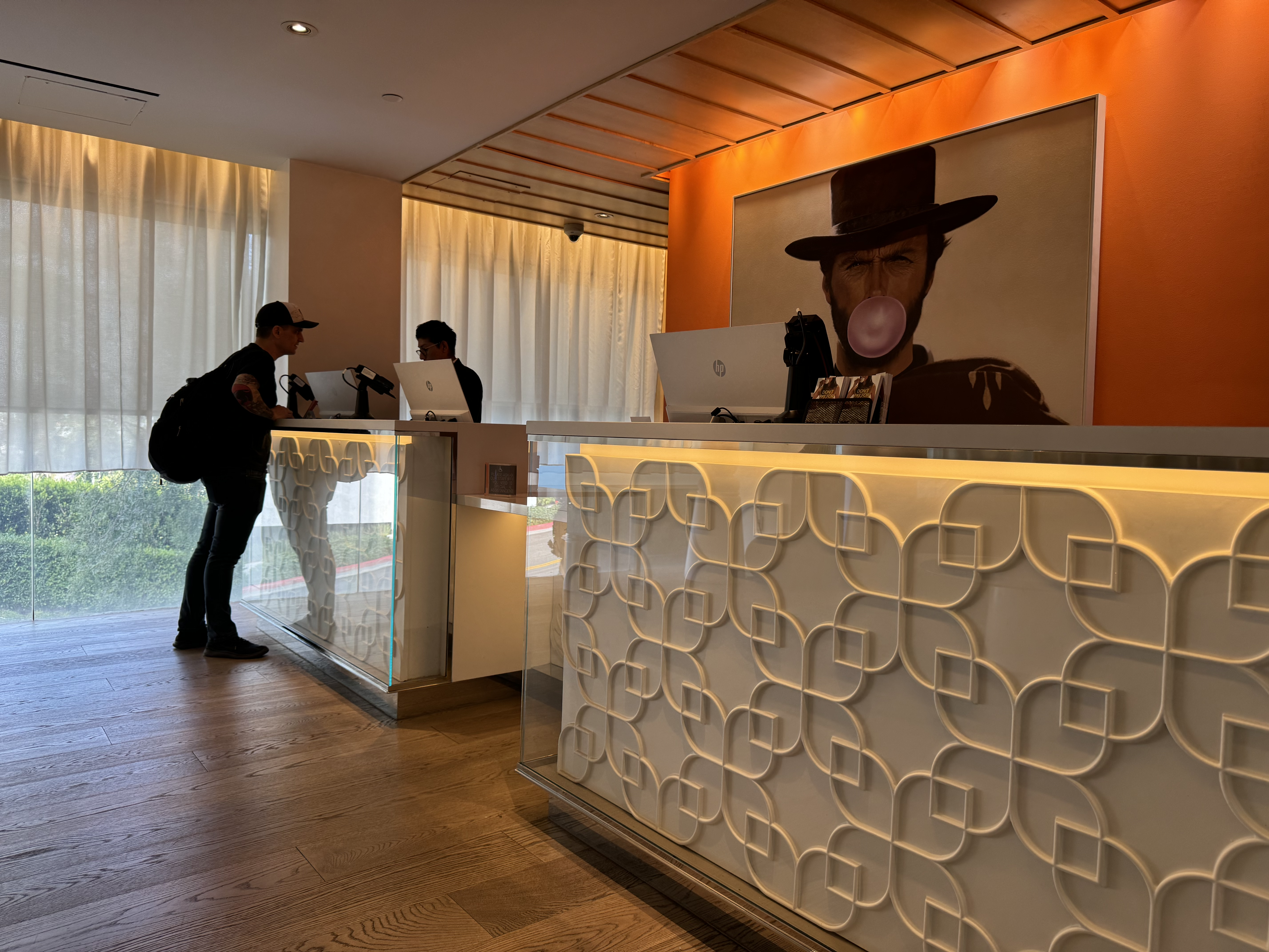 Mondrian Los Angeles lobby reception desk Mondrian Los Angeles lobby reception desk