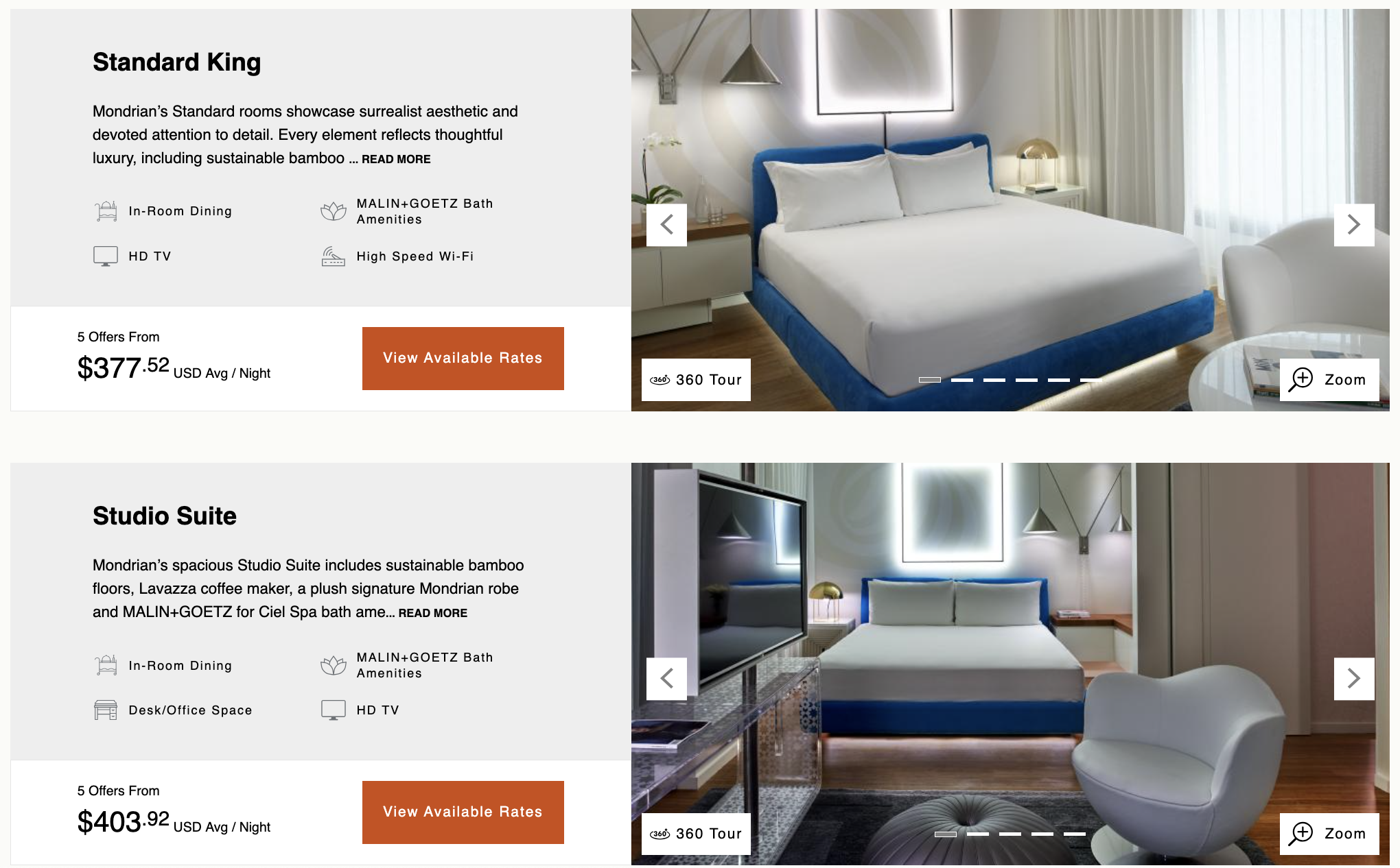 Mondrian Los Angeles pricing standard and studio Mondrian Los Angeles pricing standard and studio