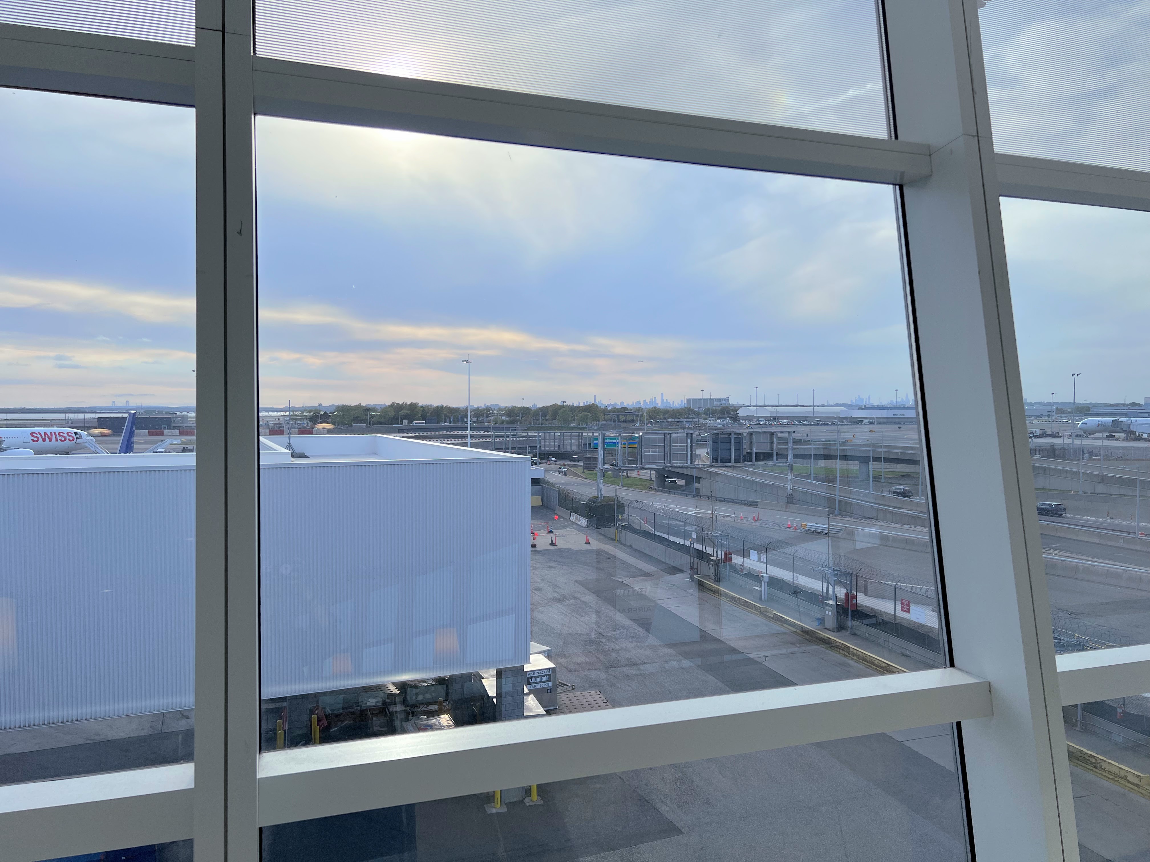 New York skyline views from JFK Air France lounge New York skyline views from JFK Air France lounge