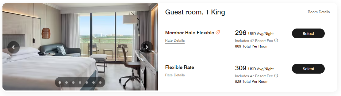 Orlando World Center Marriott 1 King Guest Room rate Orlando World Center Marriott 1 King Guest Room rate
