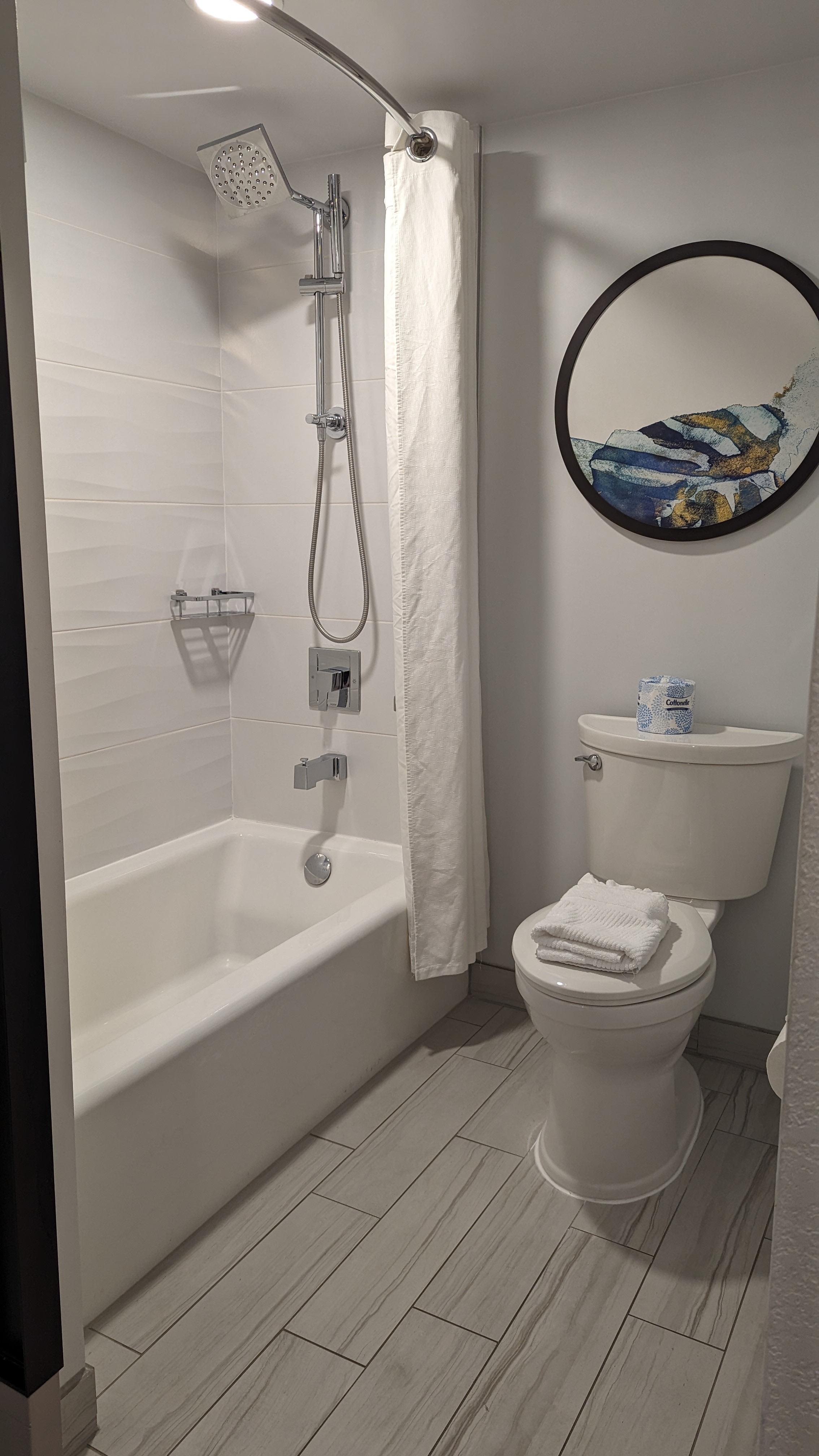 Orlando World Center Marriott 2 Queen Ambassador Suite bathroom shower and toilet Orlando World Center Marriott 2 Queen Ambassador Suite bathroom shower and toilet