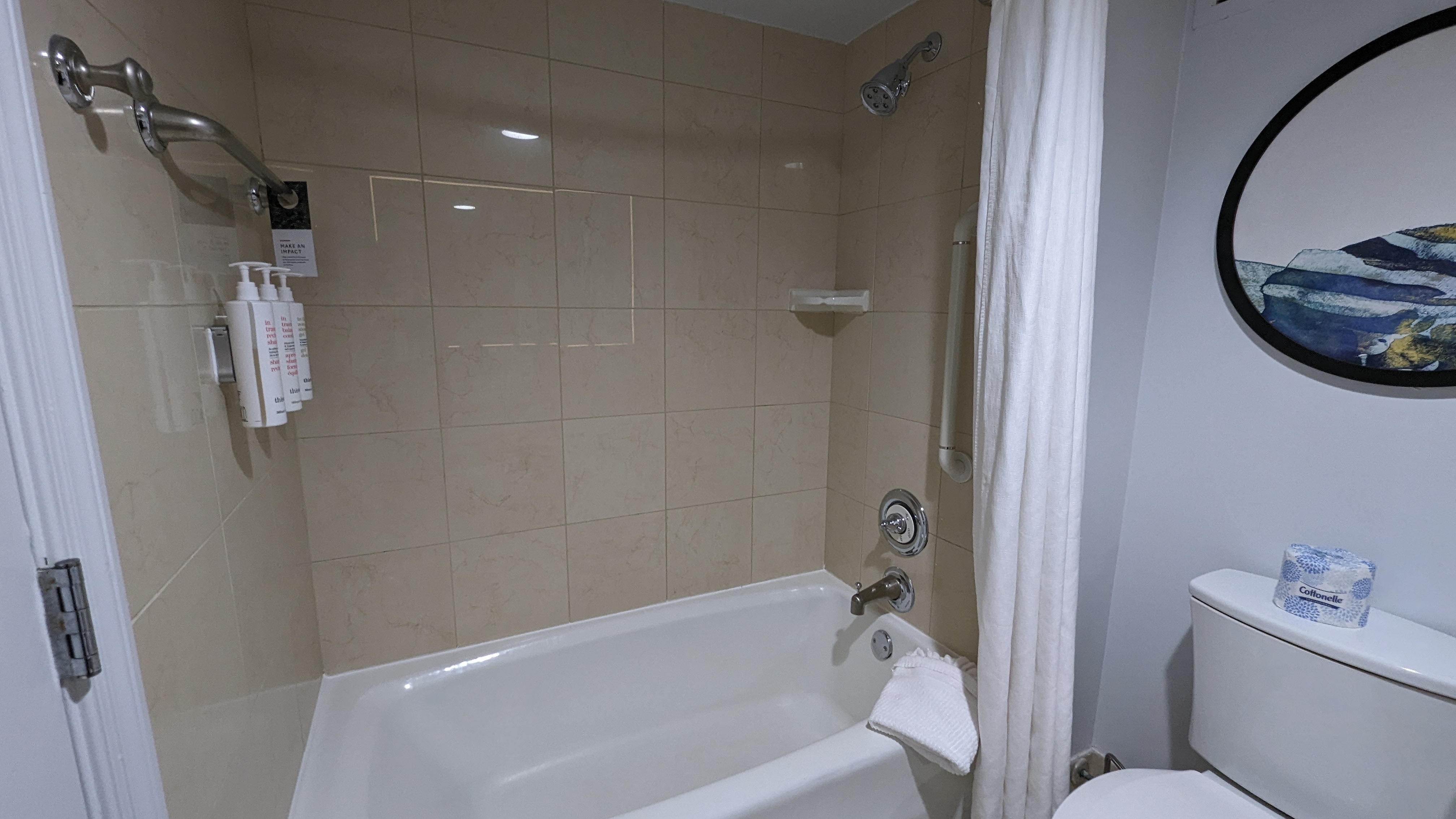 Orlando World Center Marriott 2 Queen Ambassador Suite living room bathroom Orlando World Center Marriott 2 Queen Ambassador Suite living room bathroom