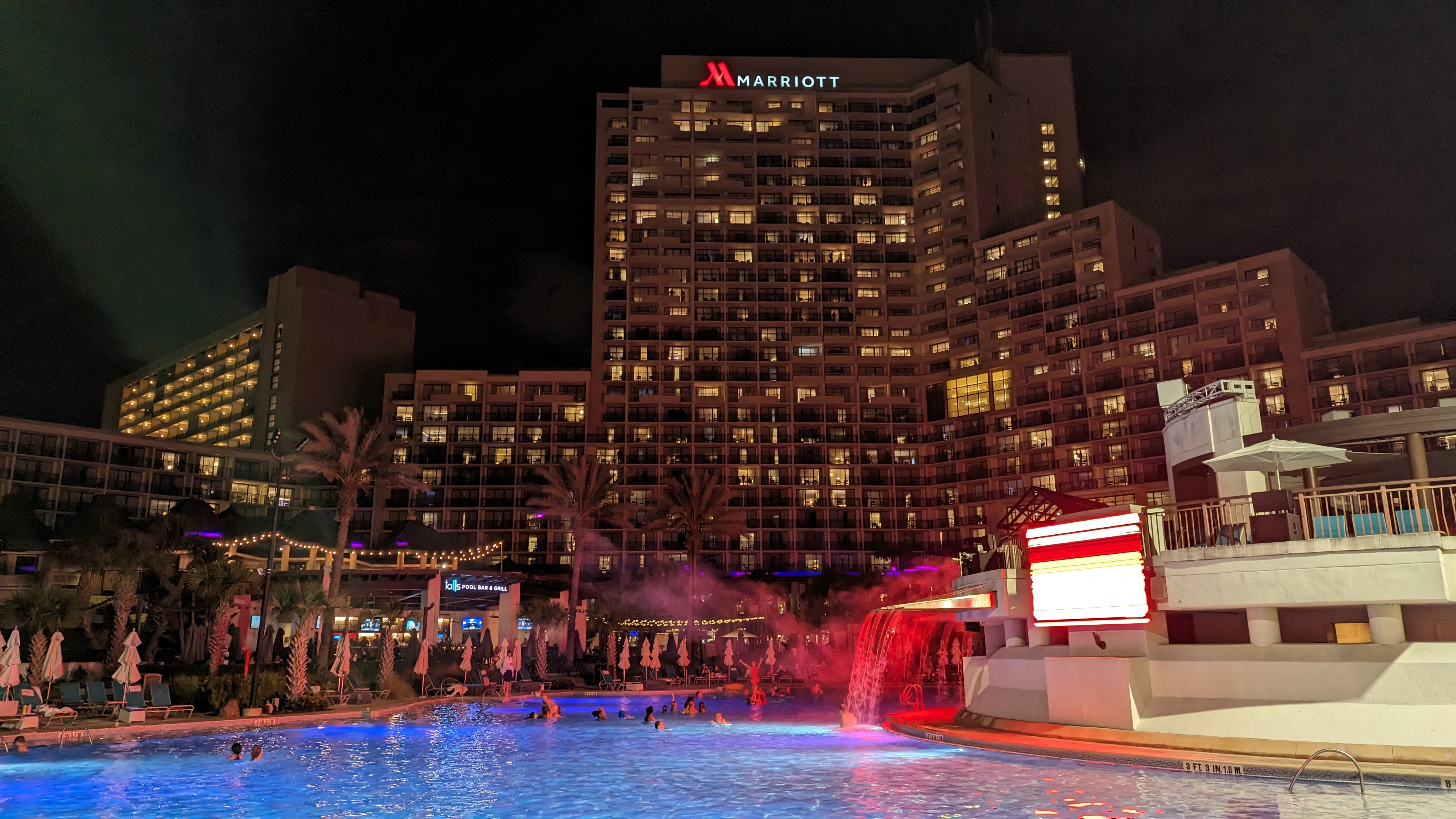 Orlando World Center Marriott amenities pool light show Orlando World Center Marriott amenities pool light show