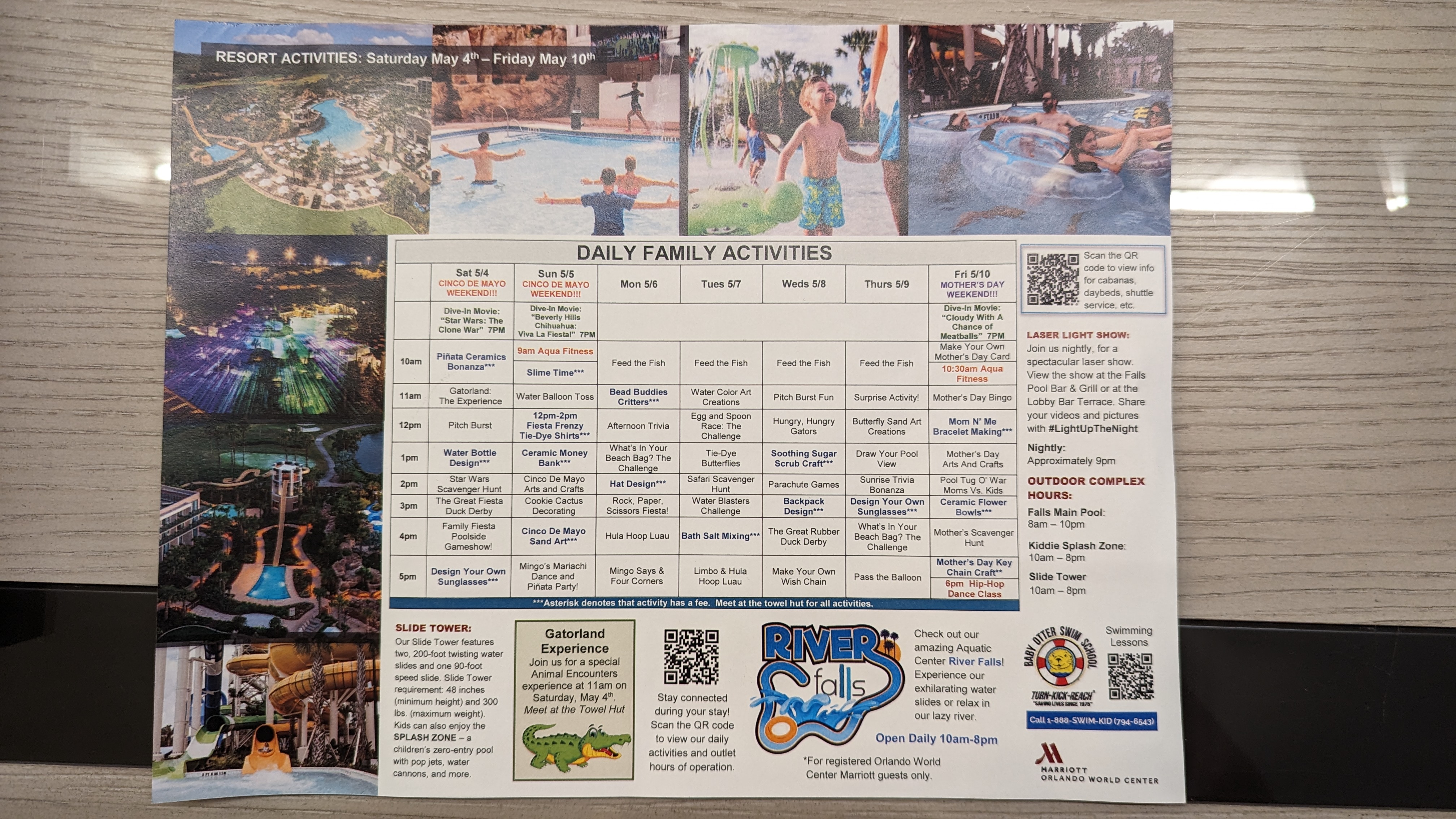 Orlando World Center Marriott amenity activities calendar Orlando World Center Marriott amenity activities calendar