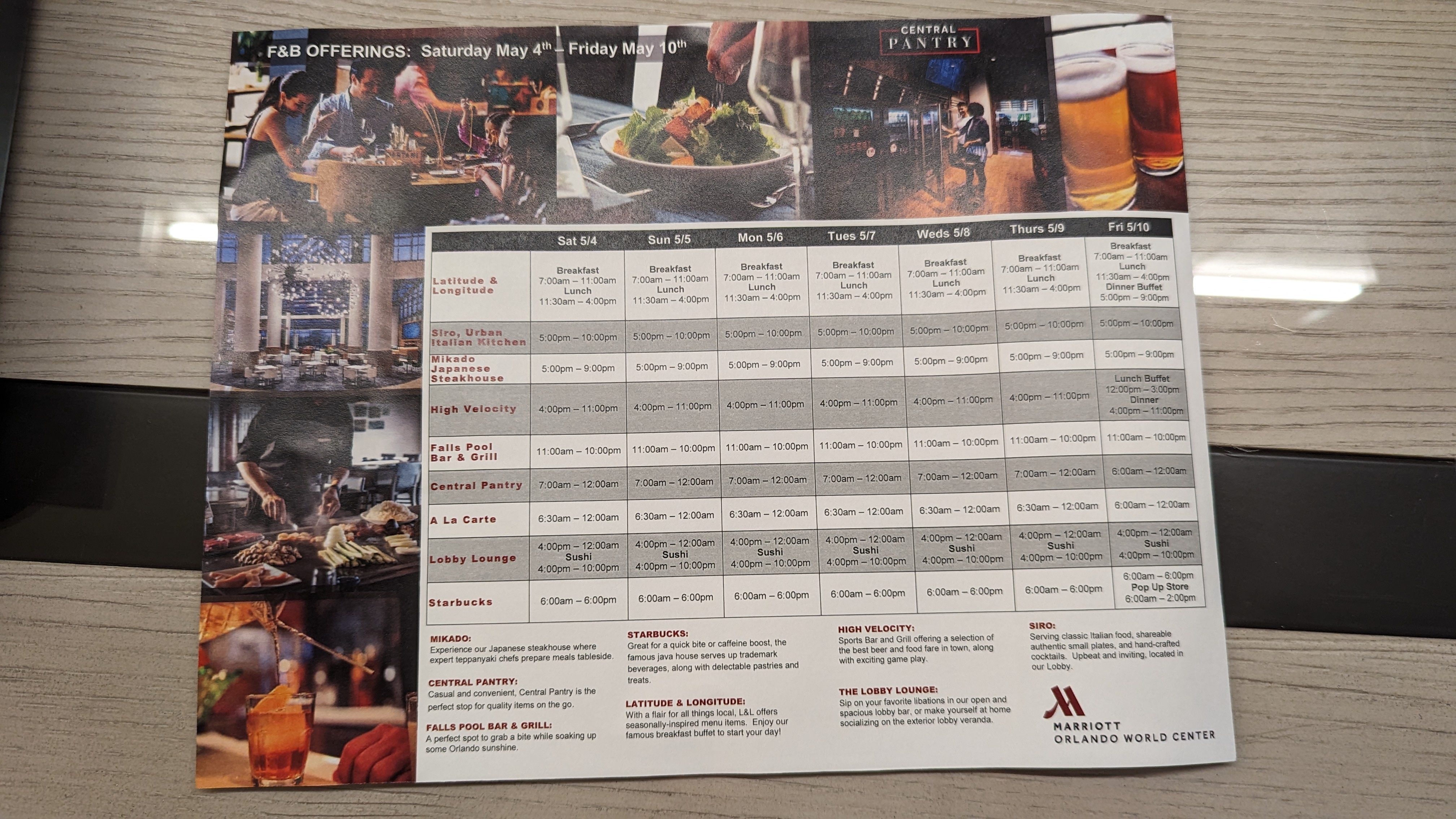 Orlando World Center Marriott amenity activities Orlando World Center Marriott amenity activities