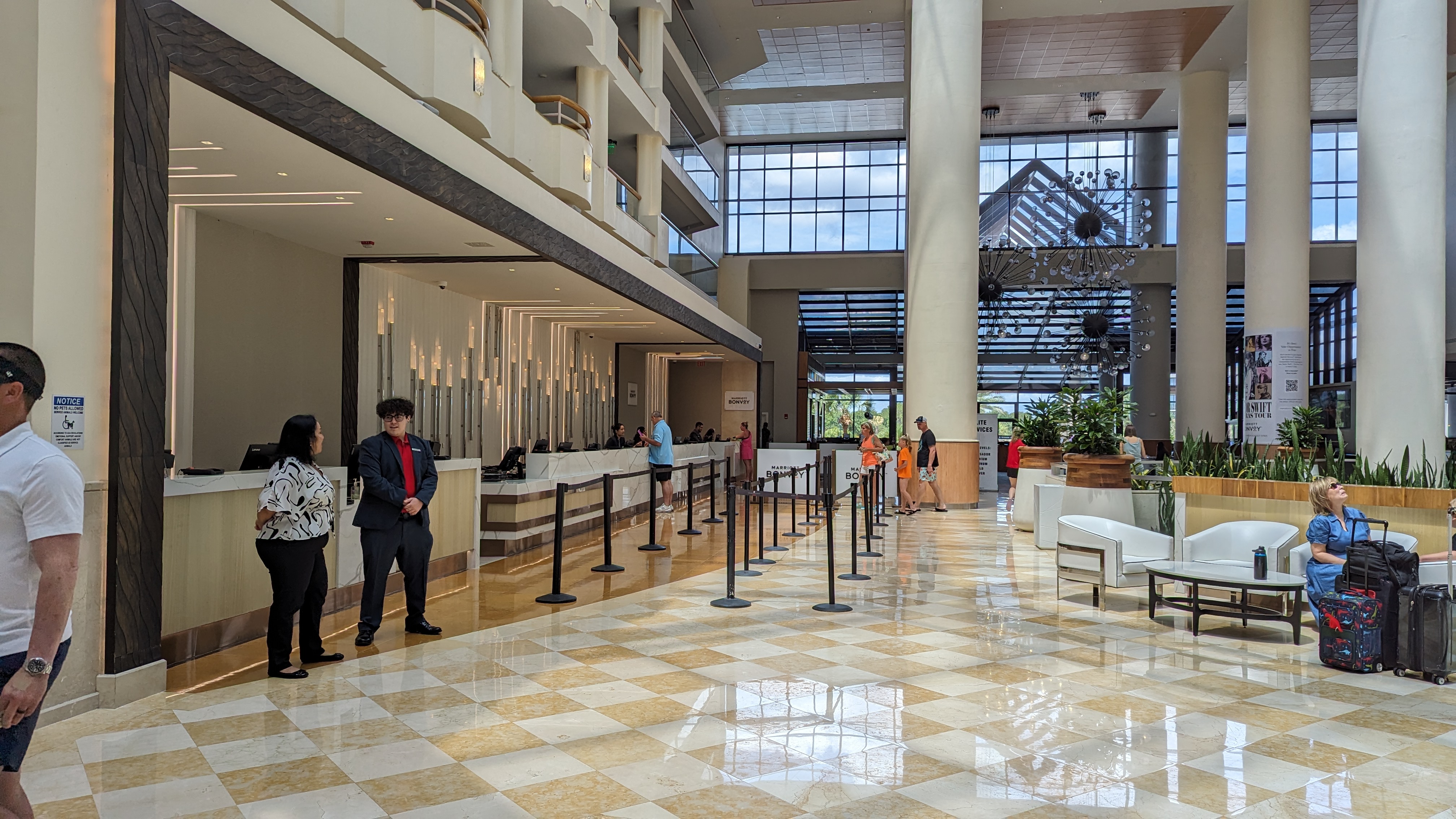 Orlando World Center Marriott check in desk day Orlando World Center Marriott check in desk day