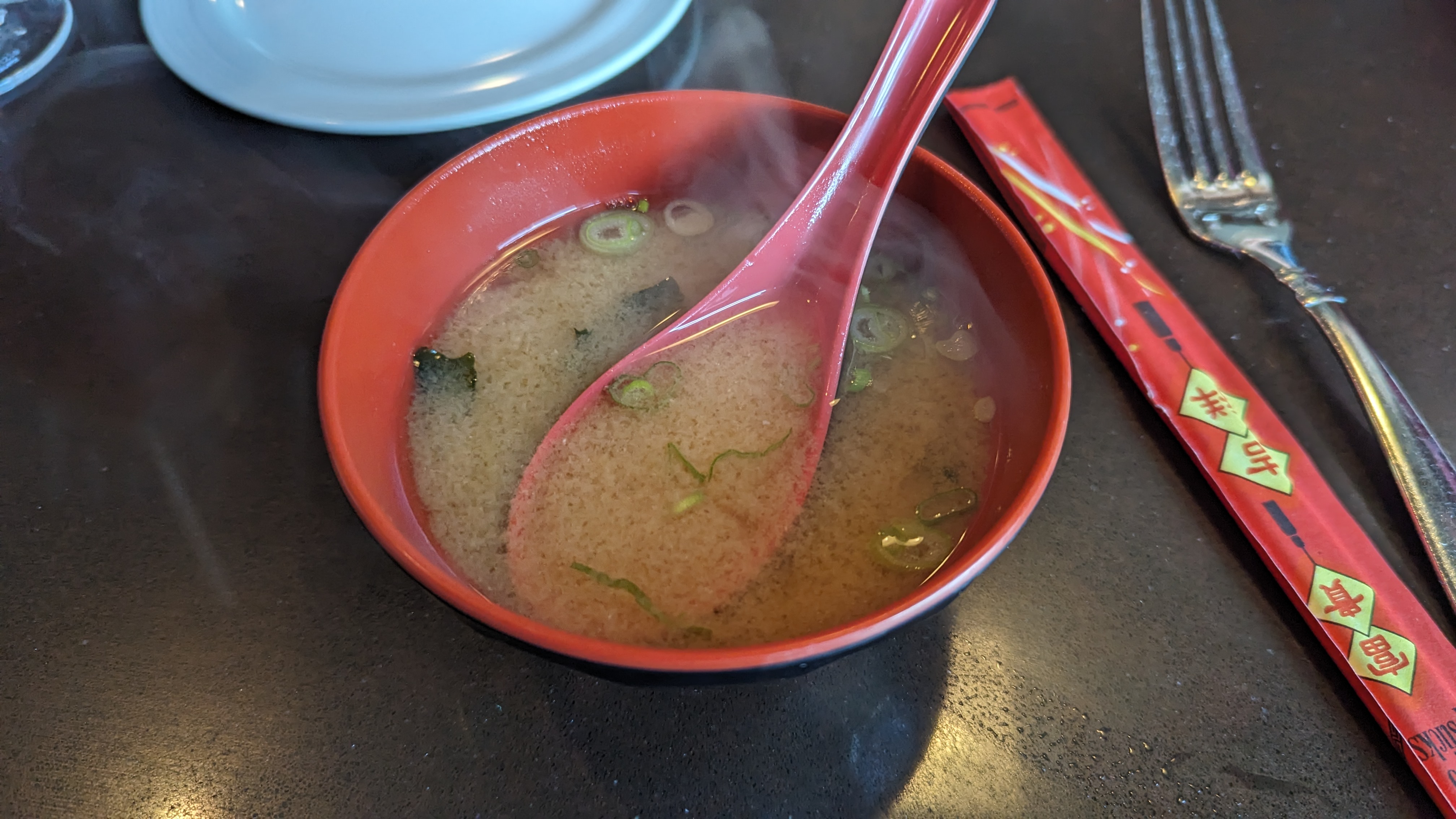 Orlando World Center Marriott food and beverage Mikado miso soup Orlando World Center Marriott food and beverage Mikado miso soup