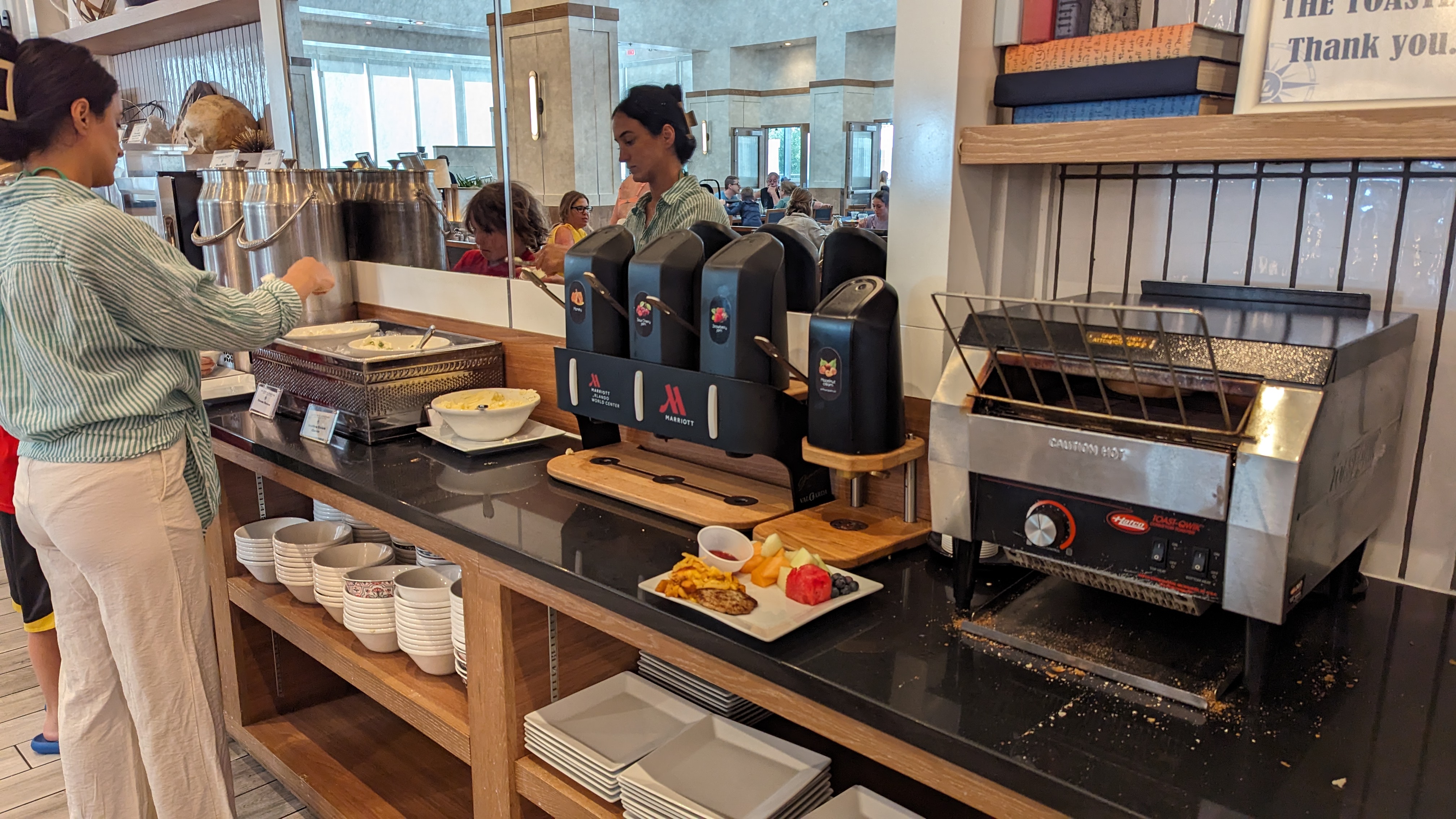 Orlando World Center Marriott food and beverage breakfast buffet jams and toaster Orlando World Center Marriott food and beverage breakfast buffet jams and toaster