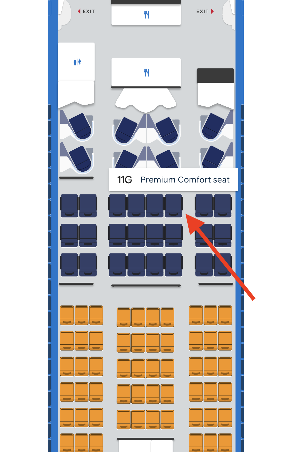 SEat 11G in KLM Premium Comfort on a 777 300