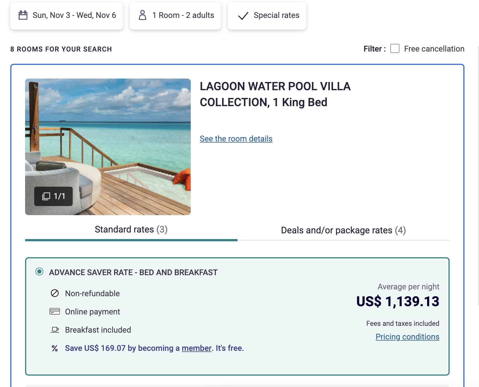 SO Maldives rates