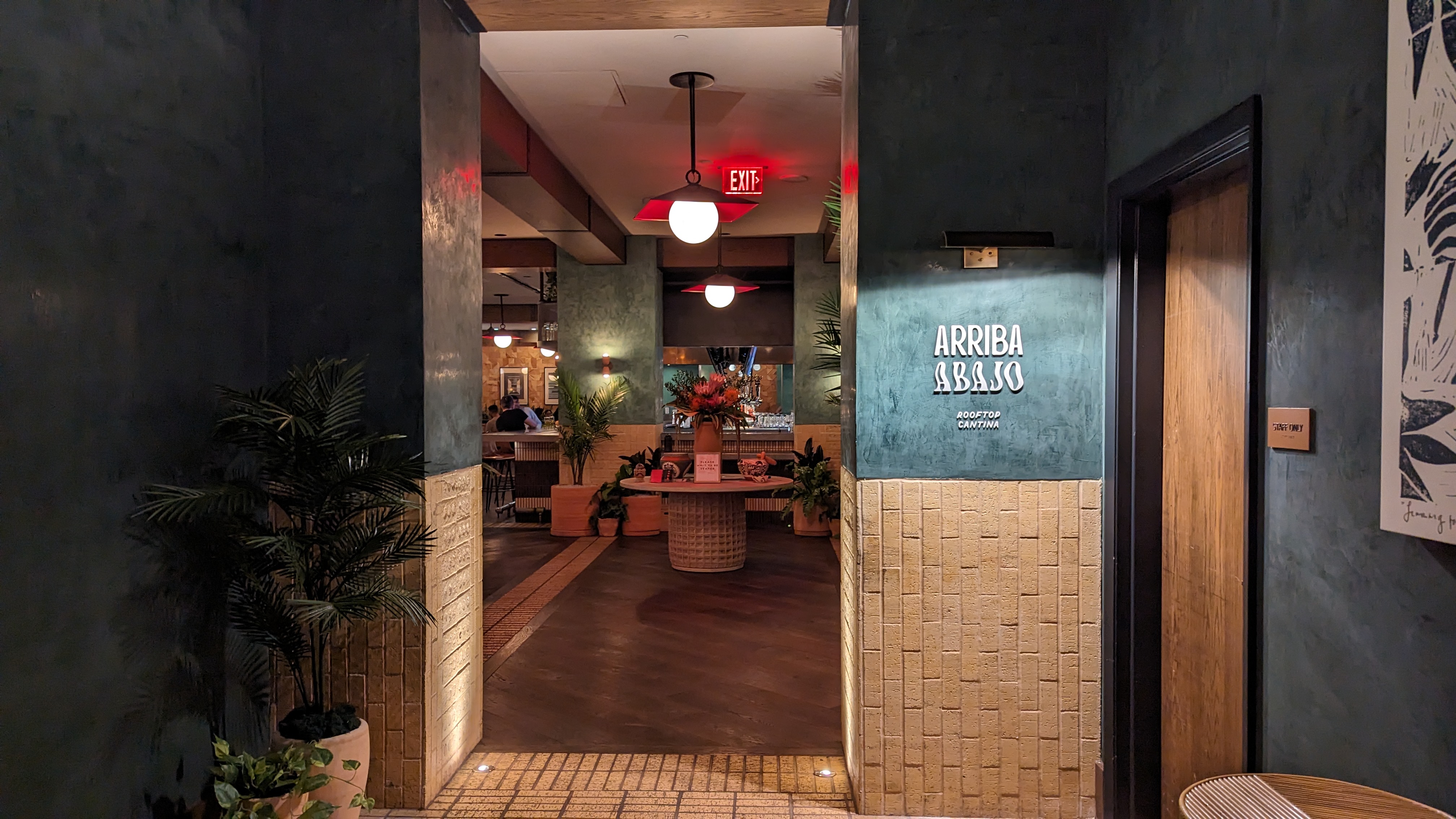 Thompson Austin food and beverage Arriba Abajo entrance Thompson Austin food and beverage Arriba Abajo entrance