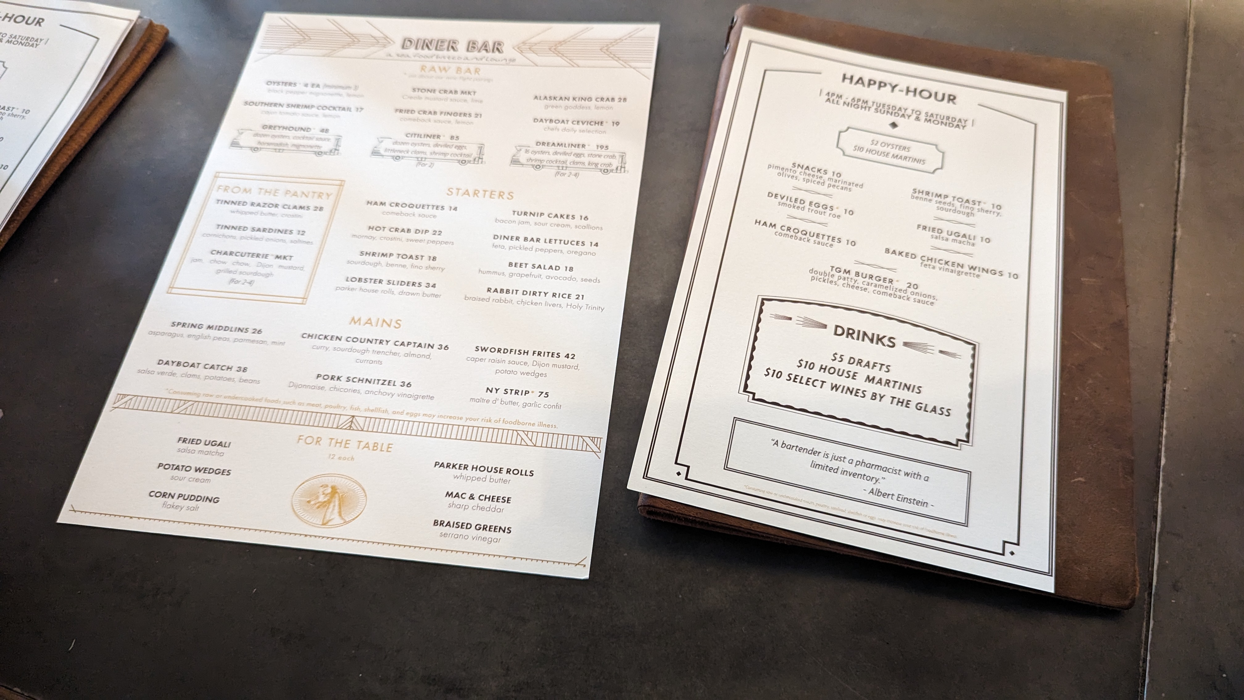 Thompson Austin food and beverage Diner Bar menu Thompson Austin food and beverage Diner Bar menu