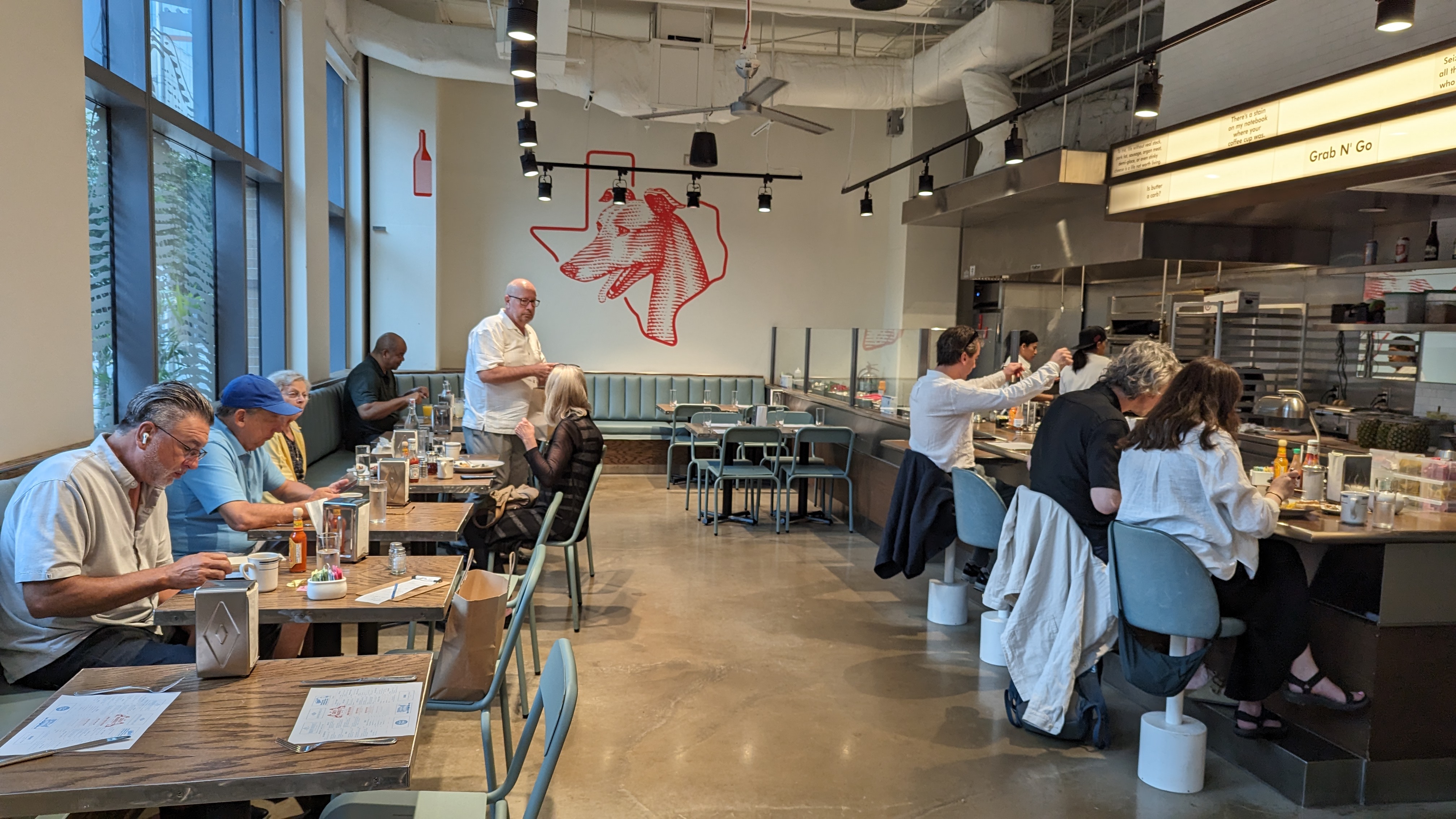 Thompson Austin food and beverage The Grey Market dining area Thompson Austin food and beverage The Grey Market dining area