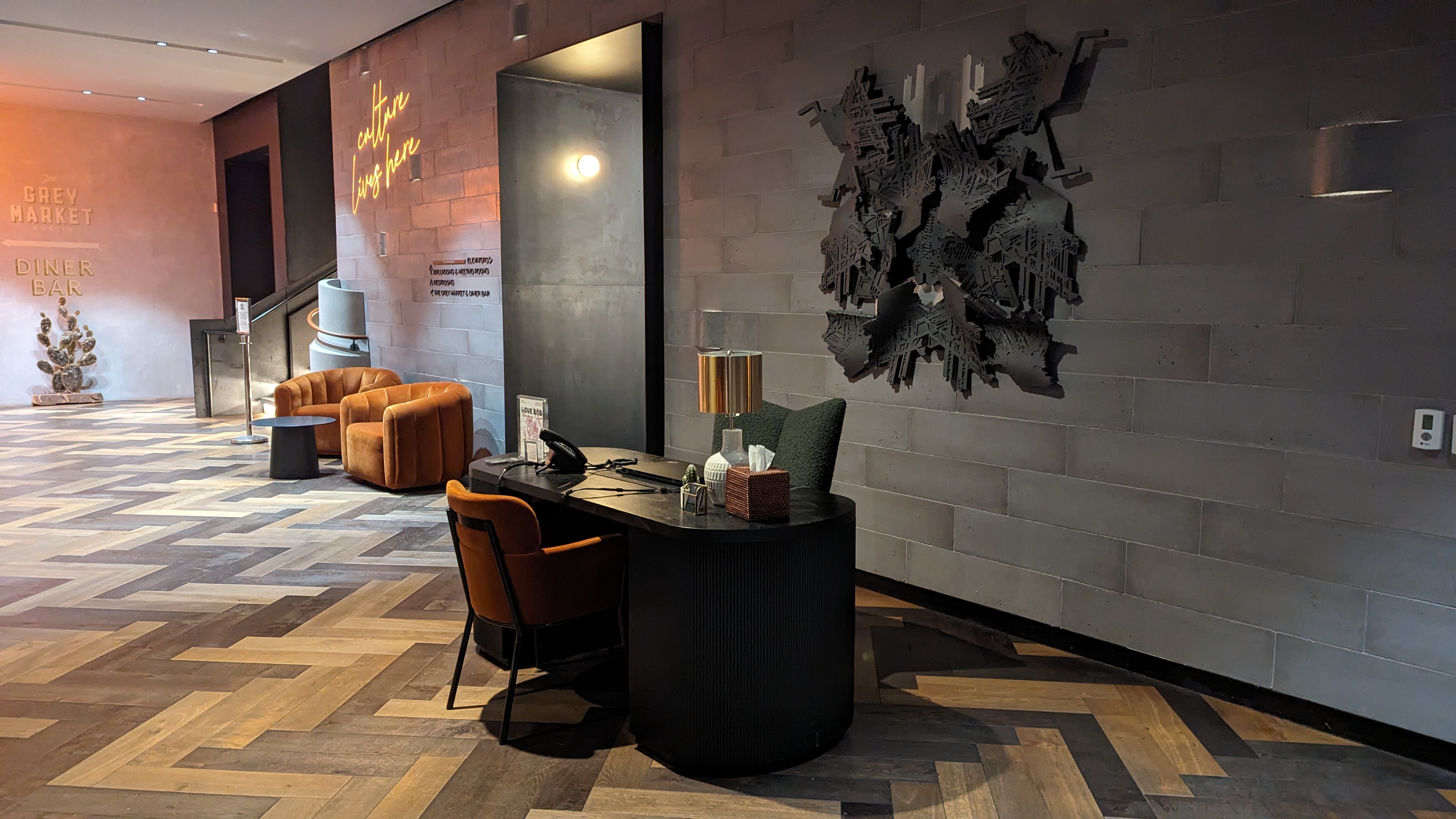 Thompson Austin lobby concierge desk Thompson Austin lobby concierge desk